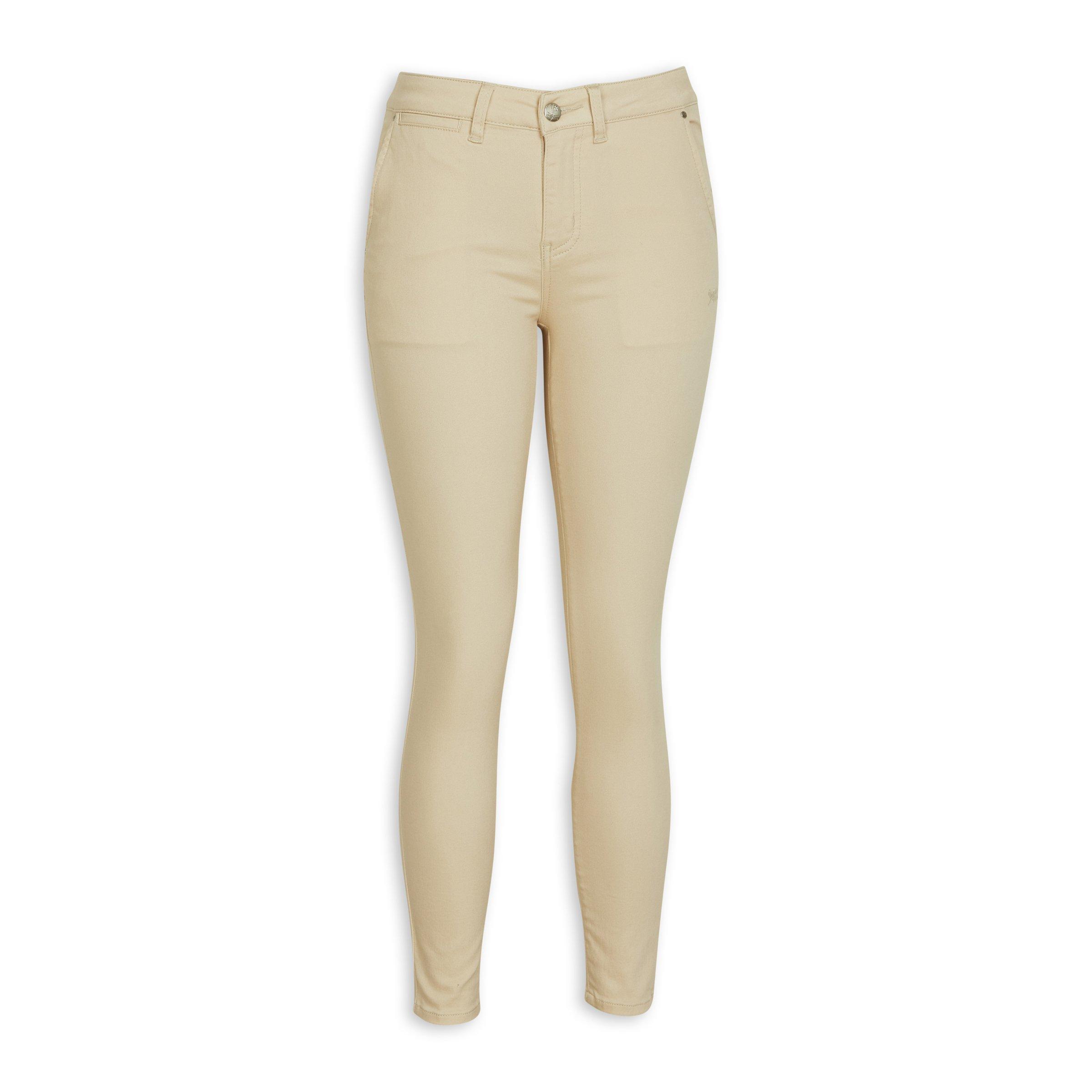 Tan pants skinny shop