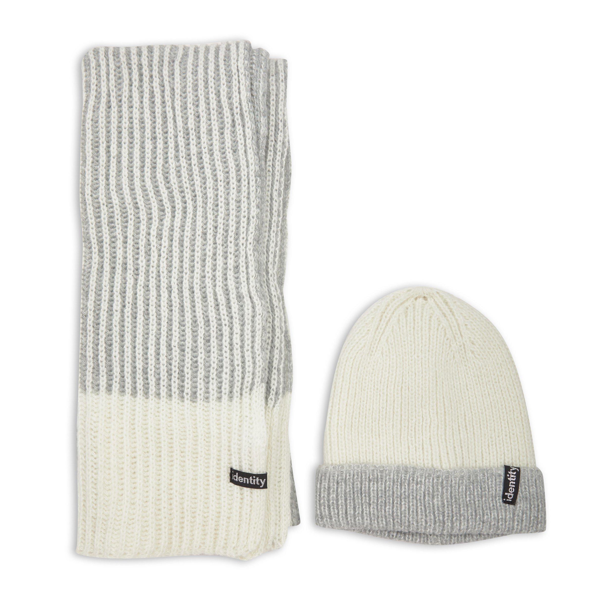 Grey Beanie and Scarf (3147253) | Identity