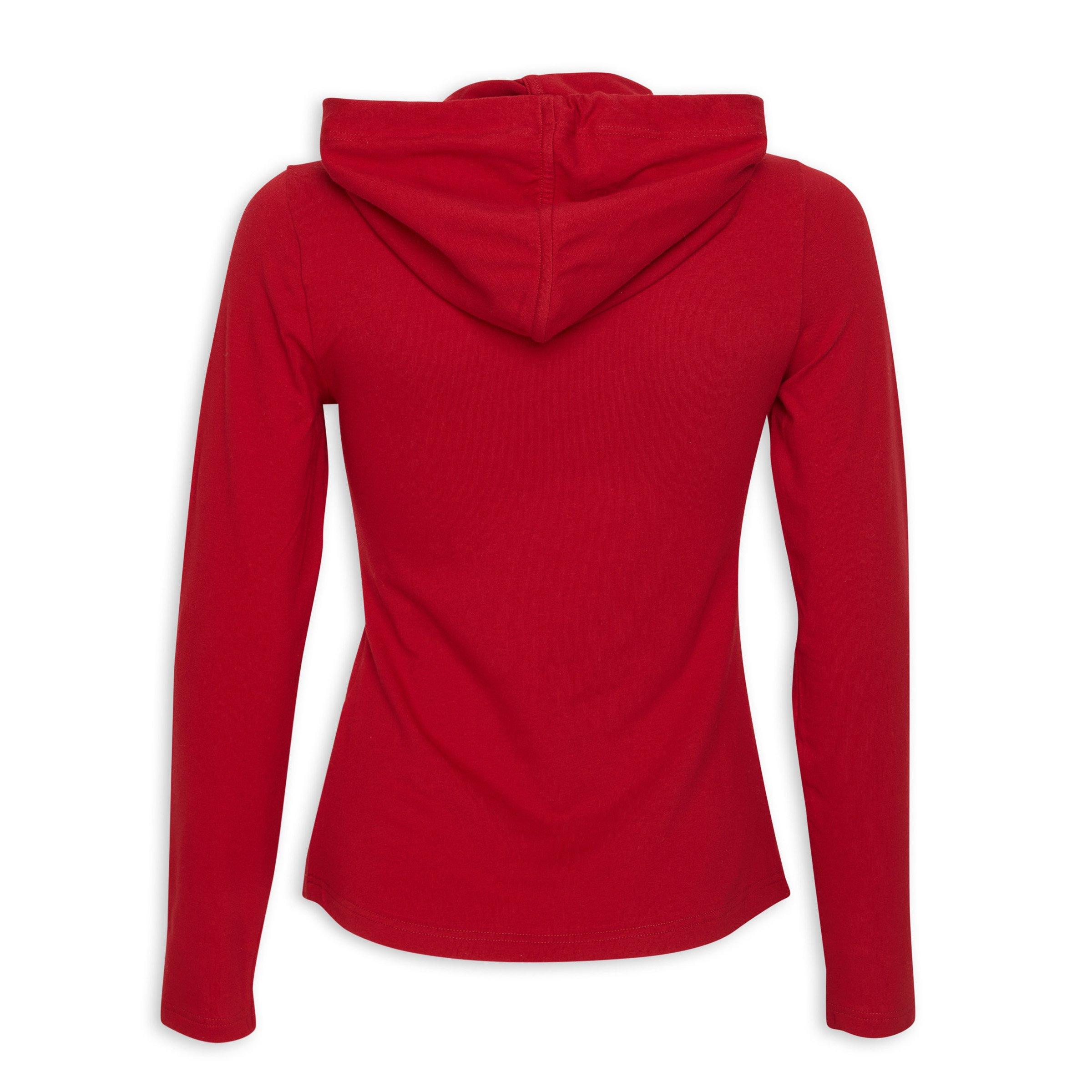 Red Branded Fitted Hoodie 3147921 OUTBACK RED