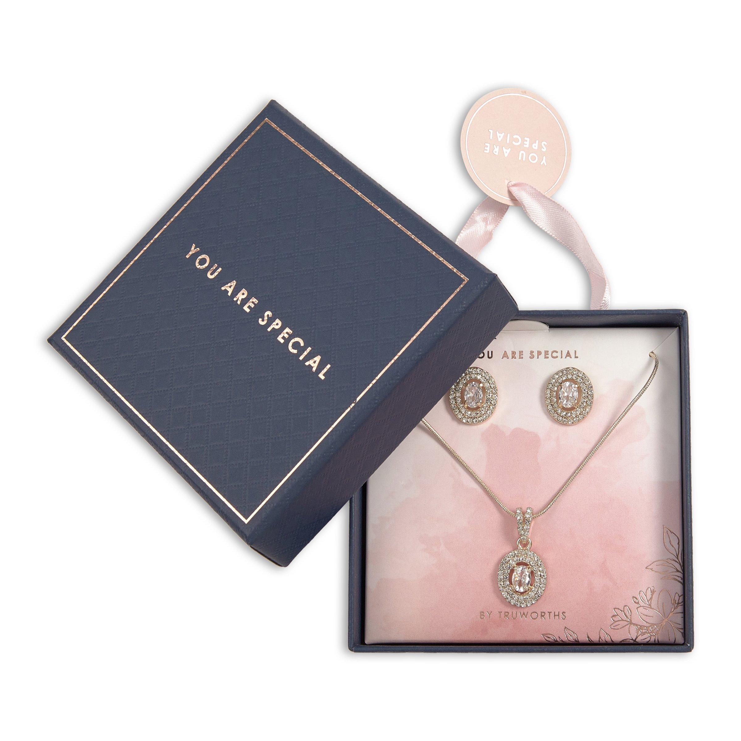 Gold Necklace And Earrings Gift Set (3148208) | Truworths