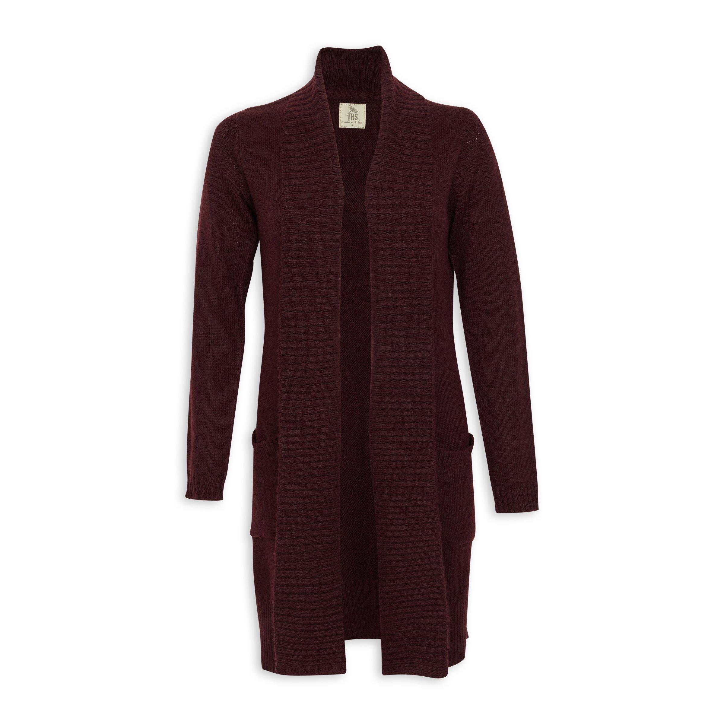 Burgundy Long Cardigan 3148647 TRS