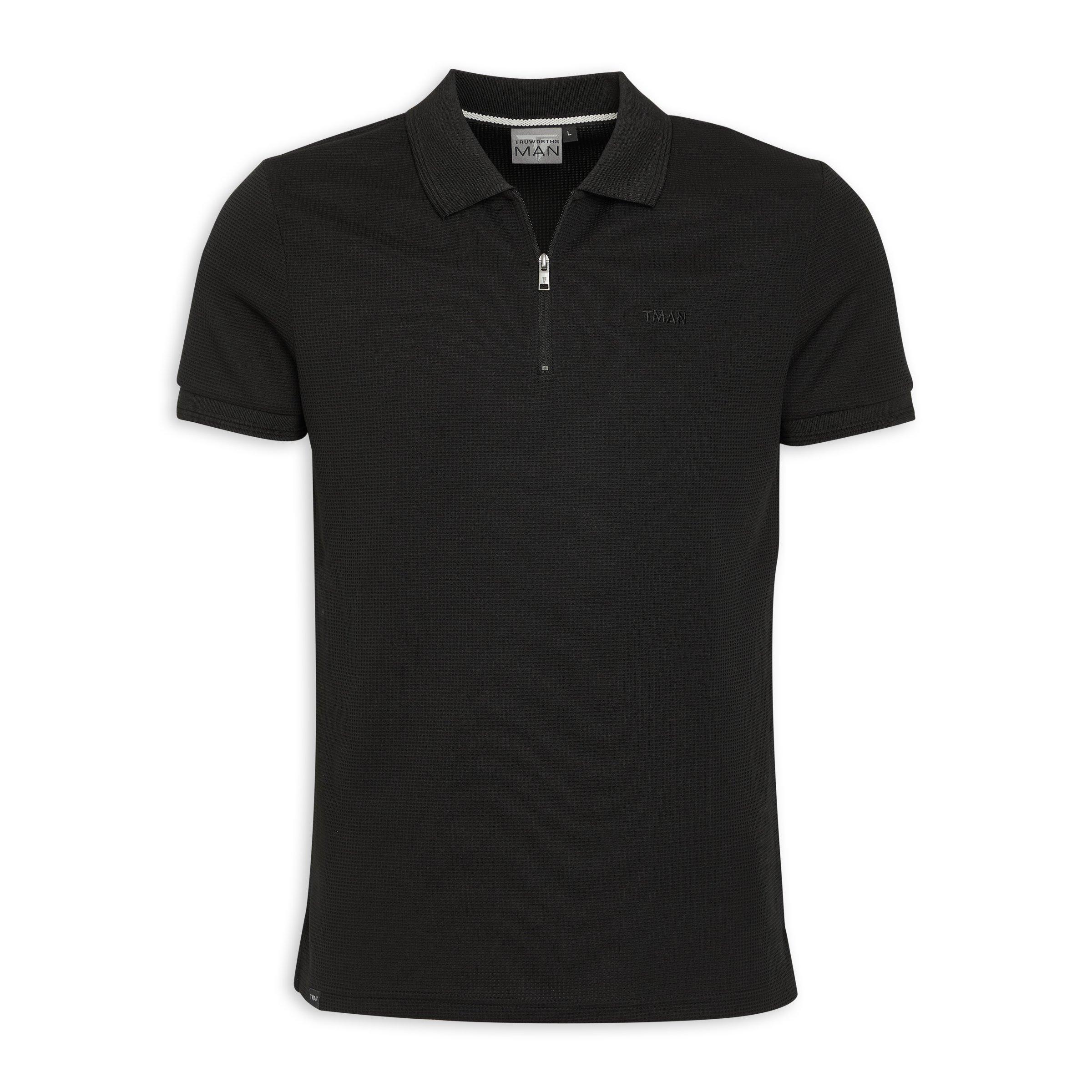 Black Zip Golfer (3148665) | Truworths Man