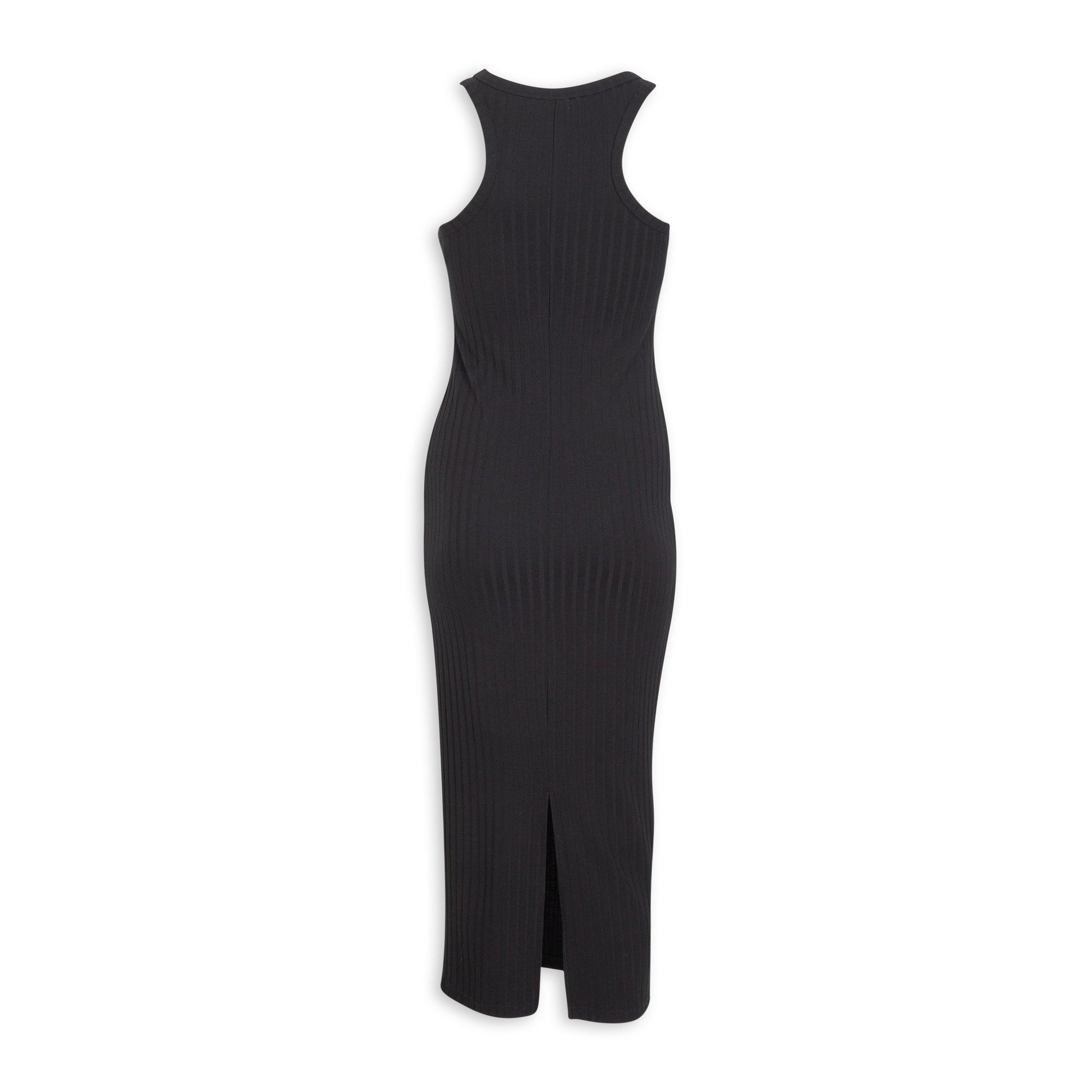 Black Ribbed Bodycon Dress (3148741) | Identity
