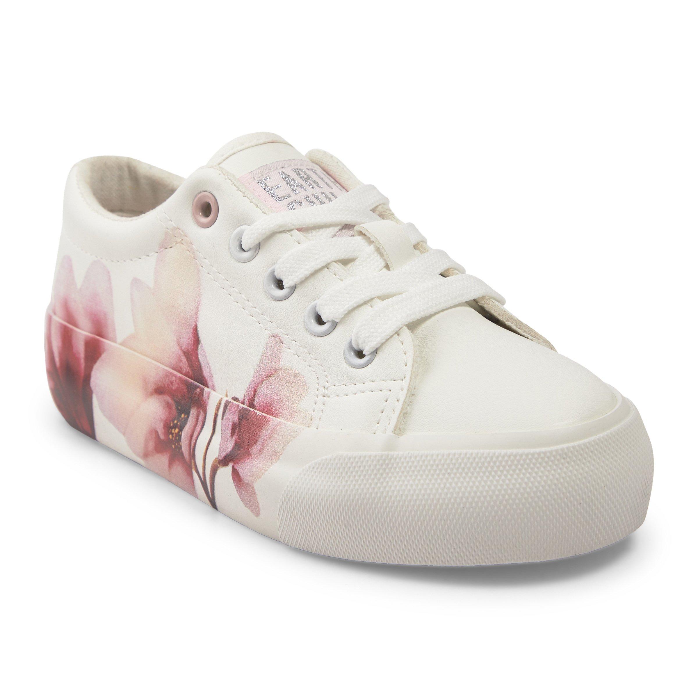 Girls White Floral Sneakers 3148852 Earthchild