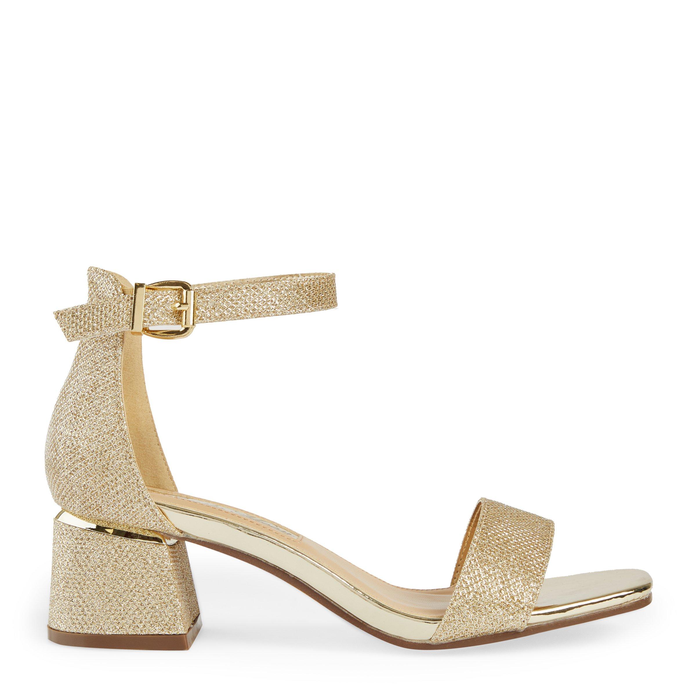 Gold ankle strap shoes online