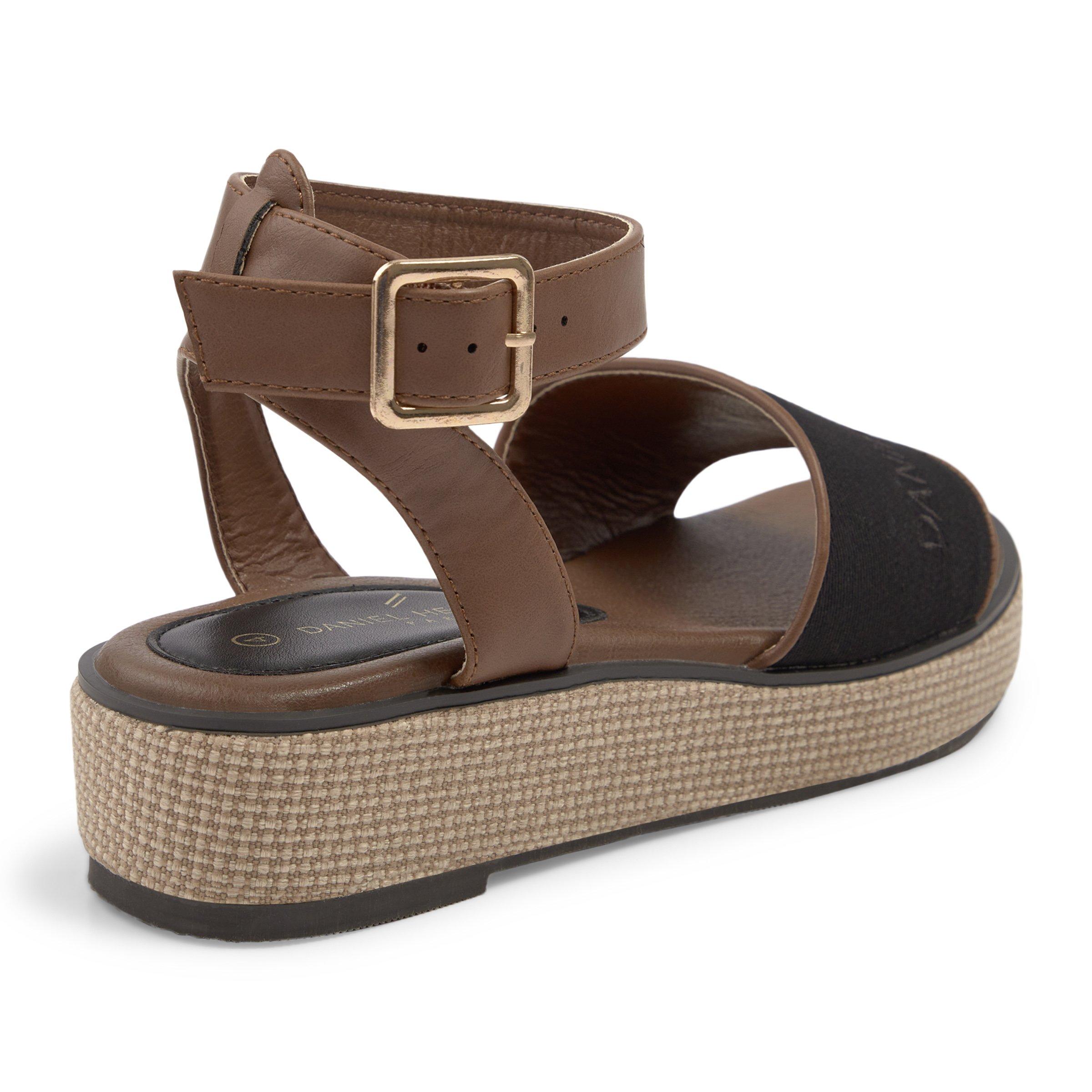 Black Ankle Strap Wedge Sandals (3149300) | Daniel Hechter