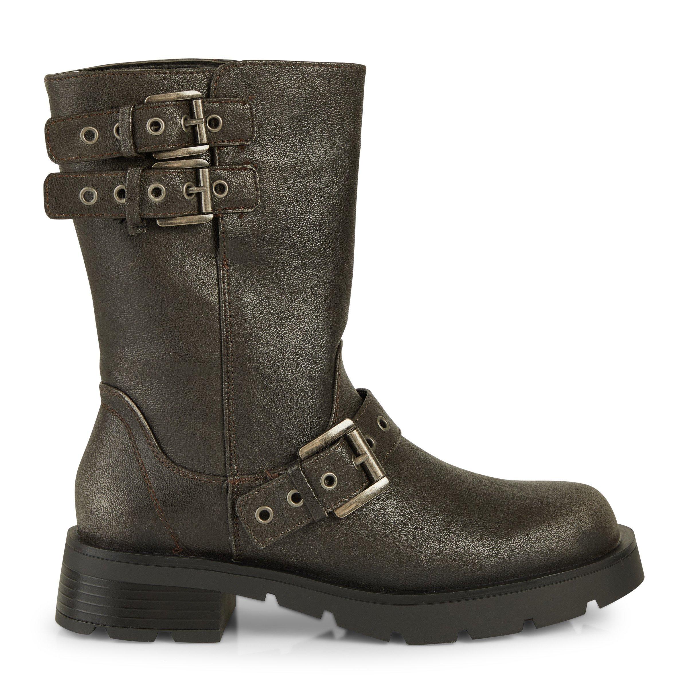 Charcoal Biker Boots 3149723 Truworths