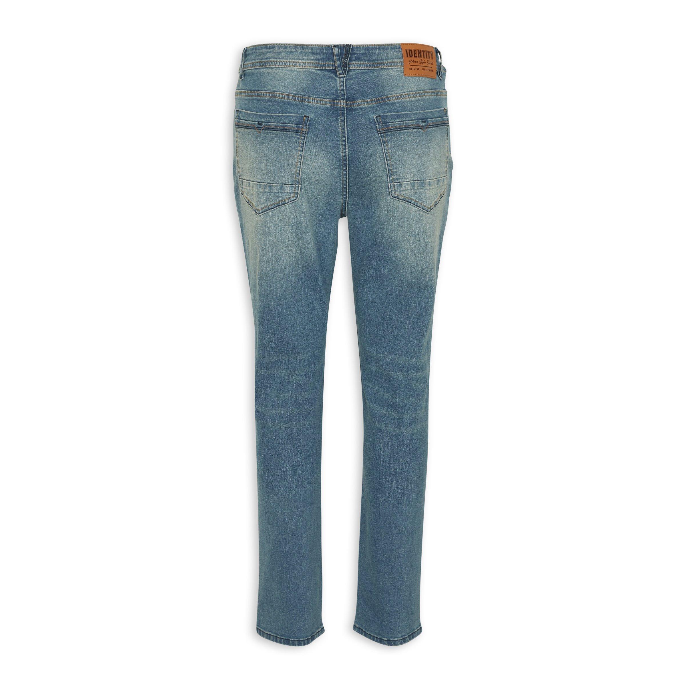 Mid Wash Tinted Straight Denim (3151387) | Identity