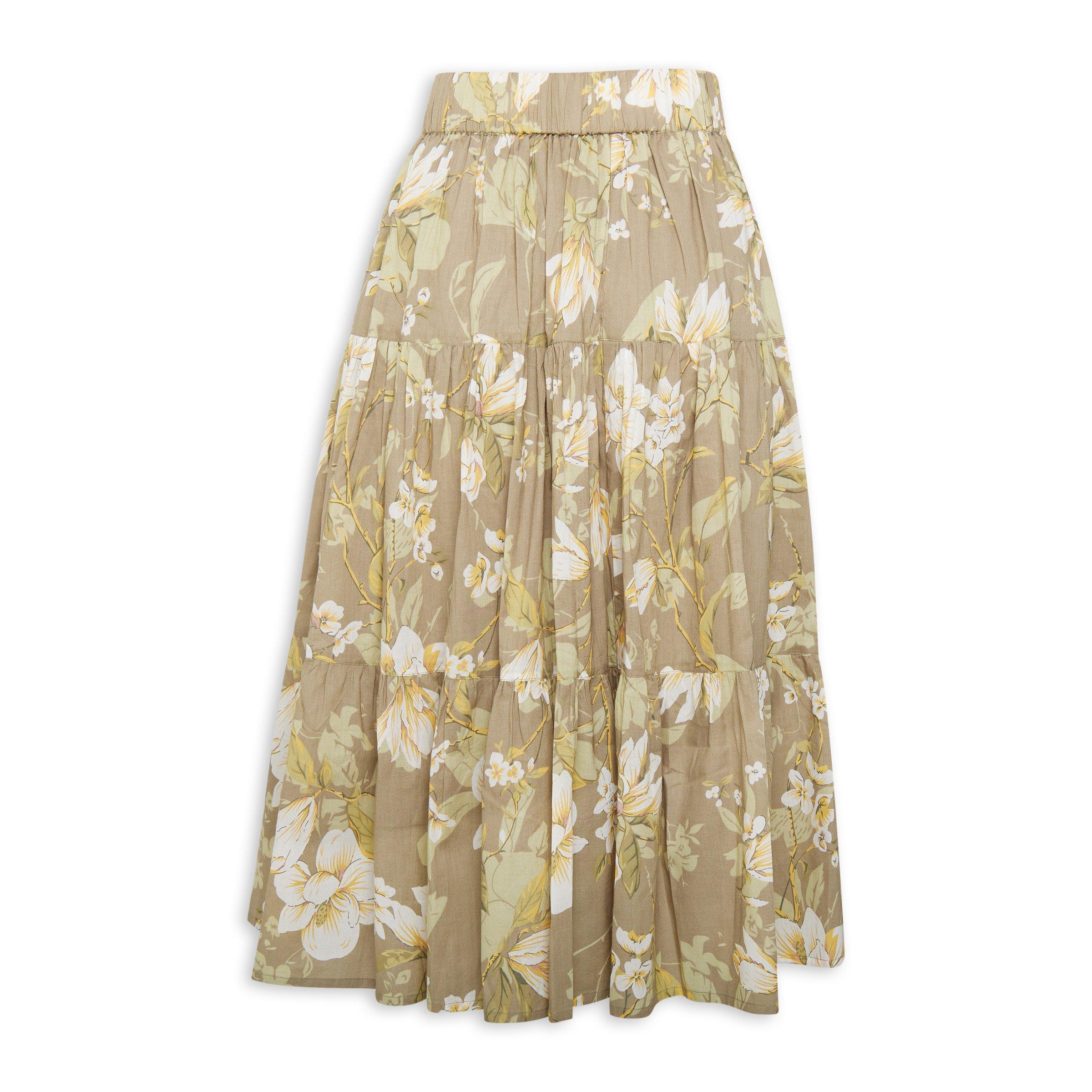 Floral Print Tiered Skirt 3152610 TRS