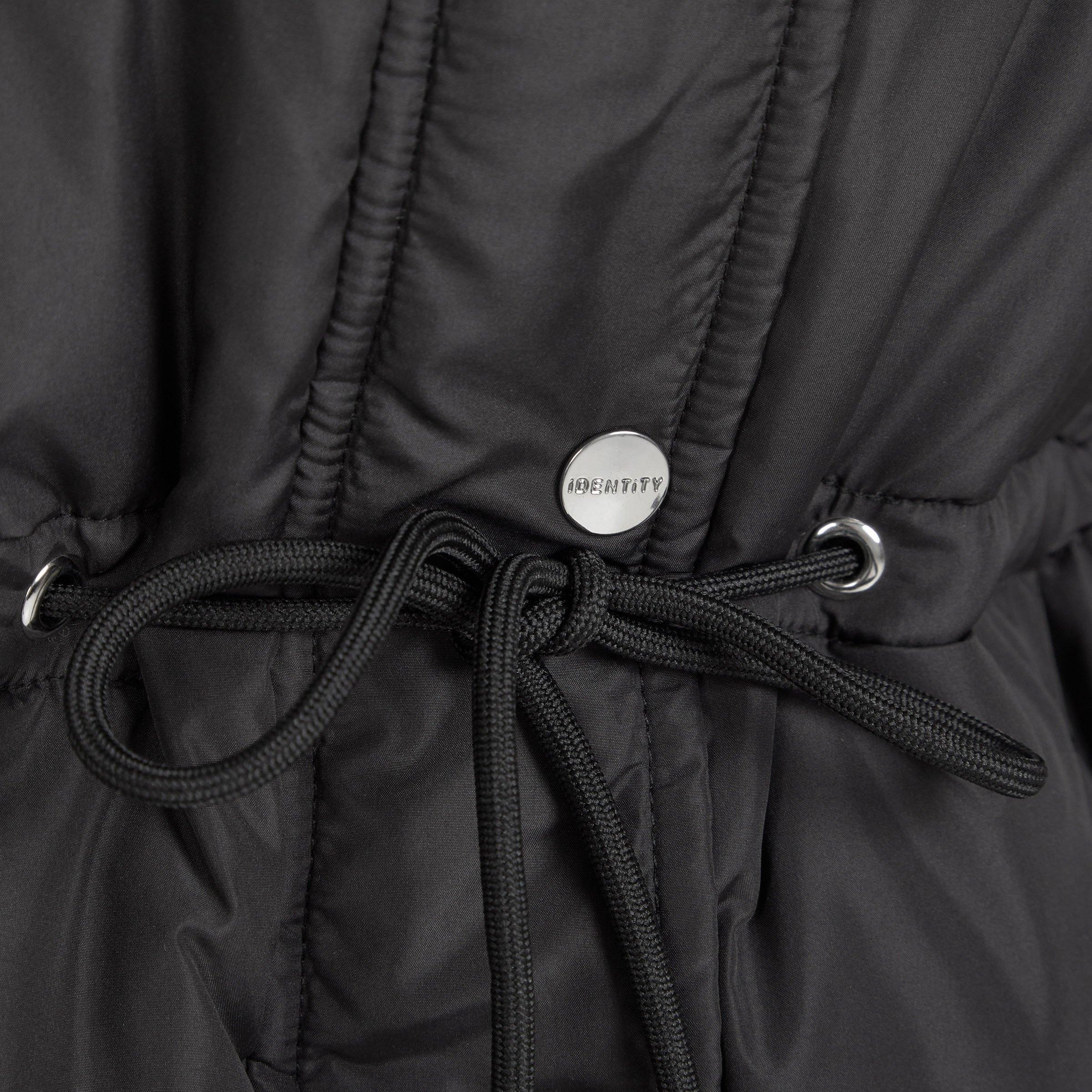 Black Hooded Puffer Jacket (3152995) | Identity