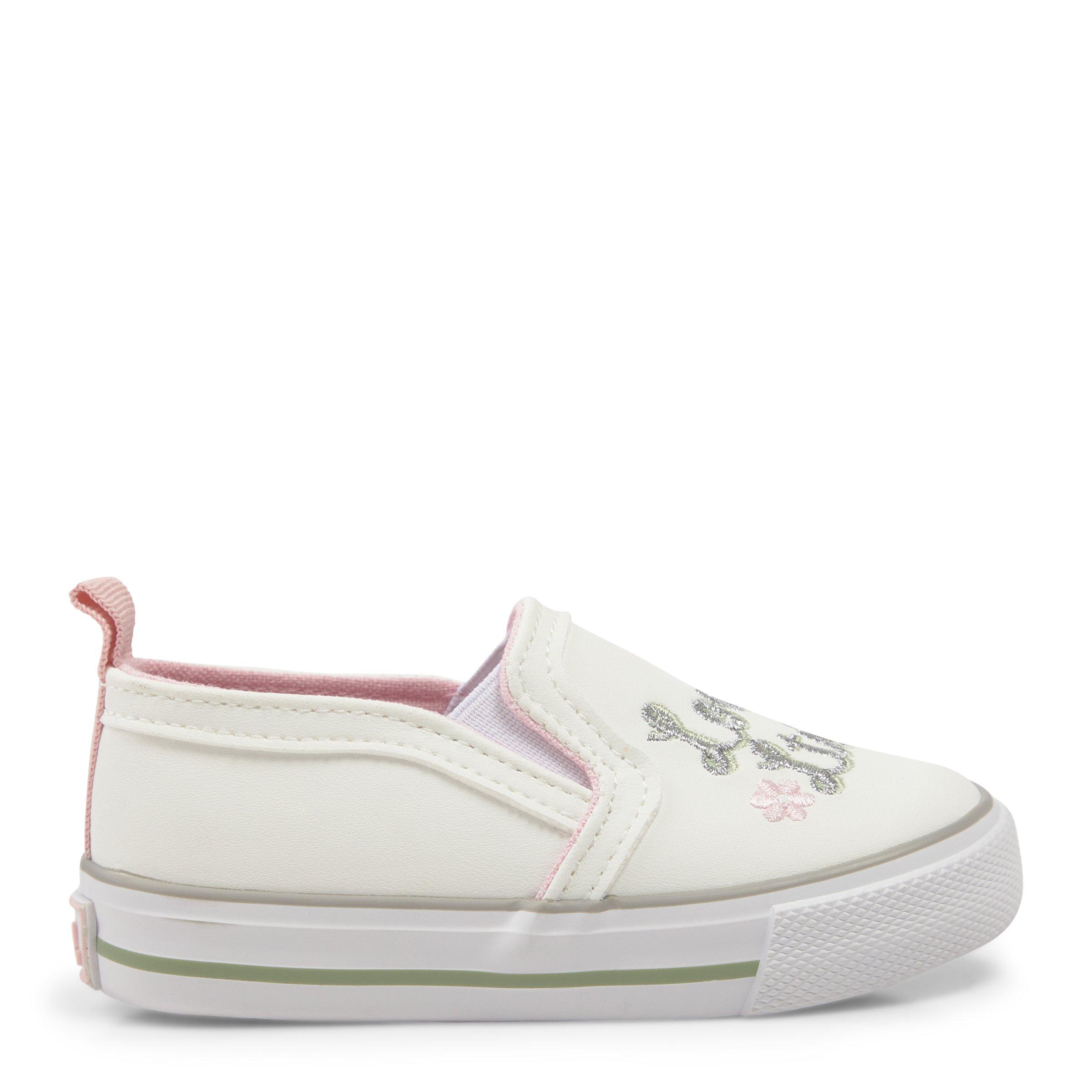 Kids white slip ons hotsell