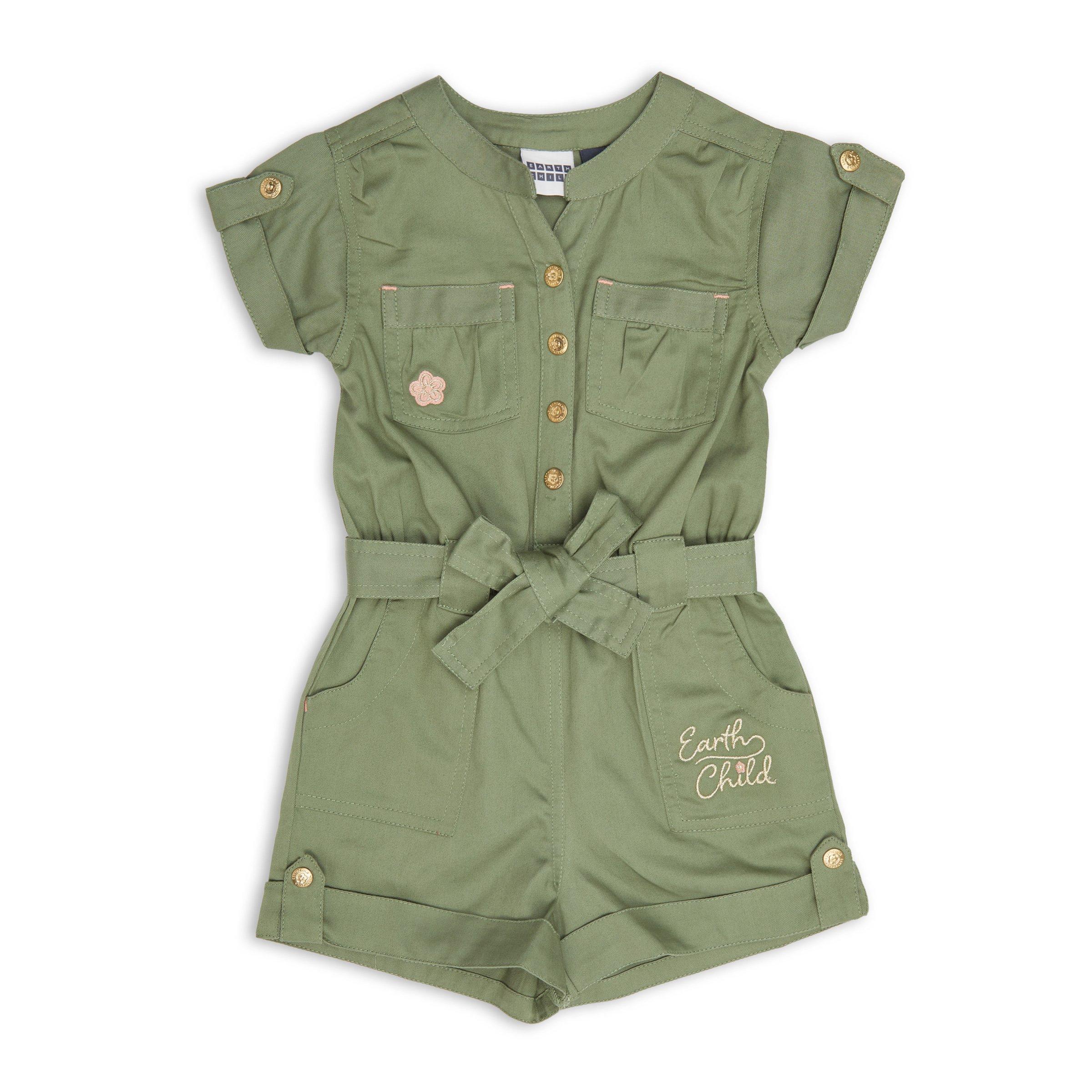 Baby Girls Olive Green Romper 3153486 Earthchild