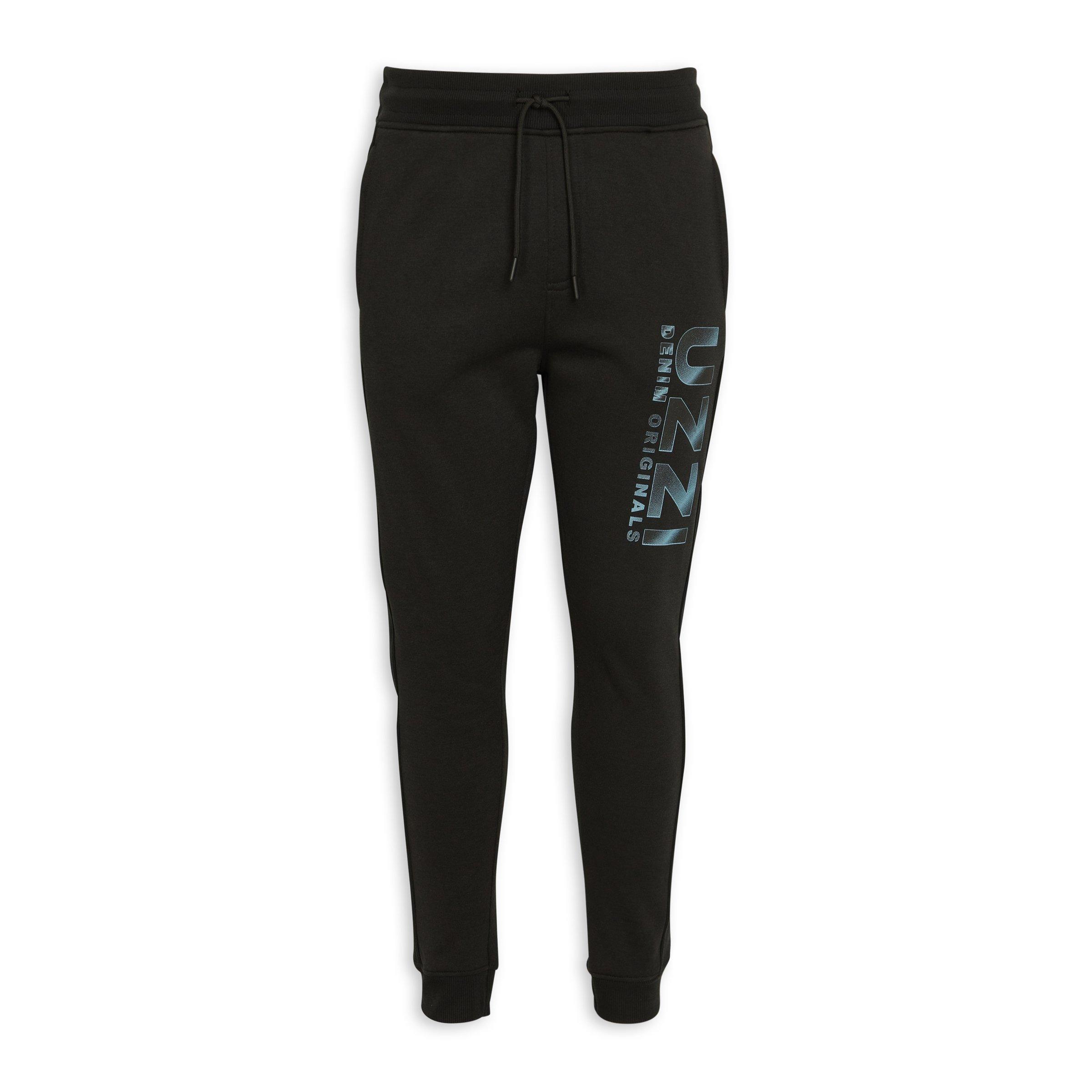 Black branded joggers on sale