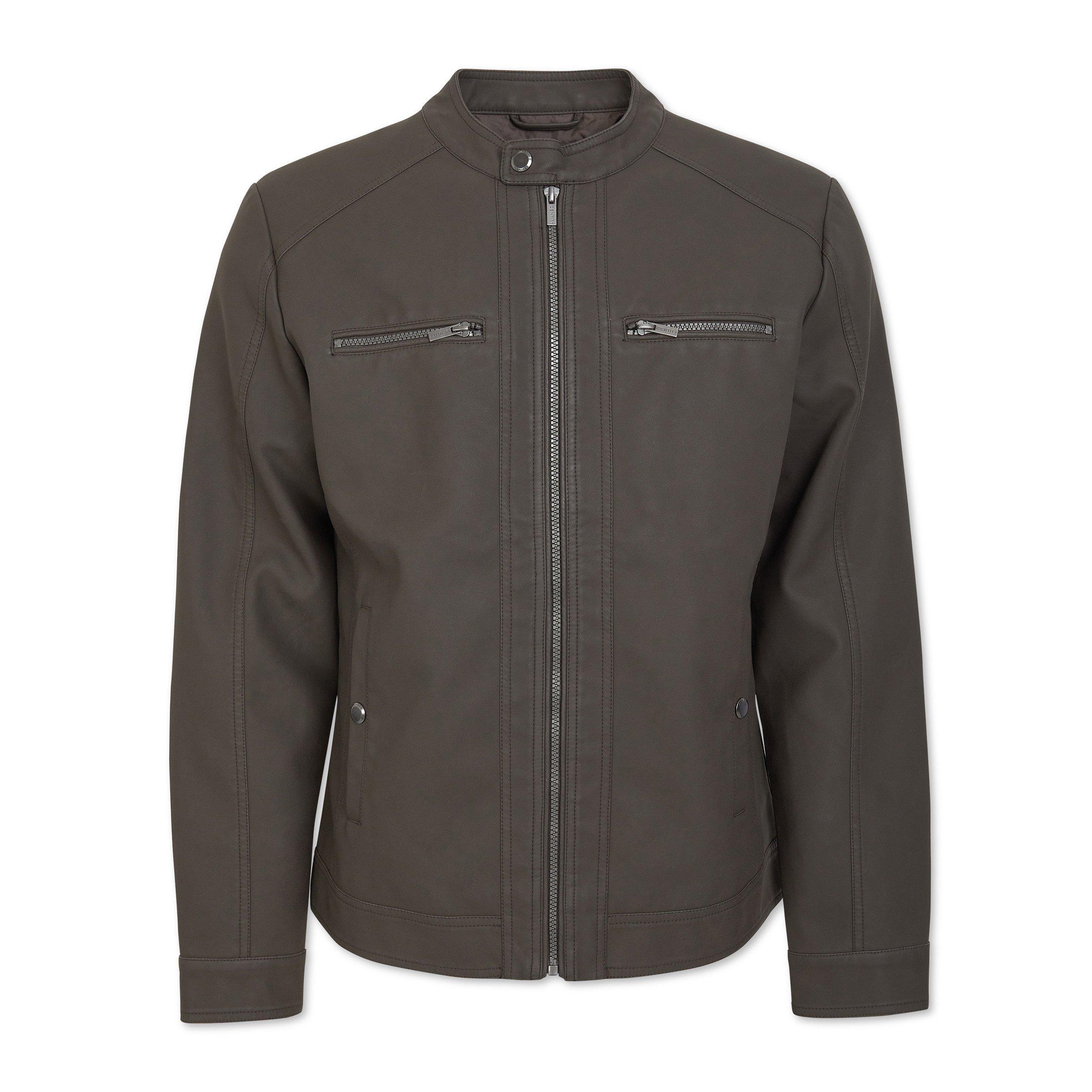Dark Brown Biker Jacket (3153838) | Identity