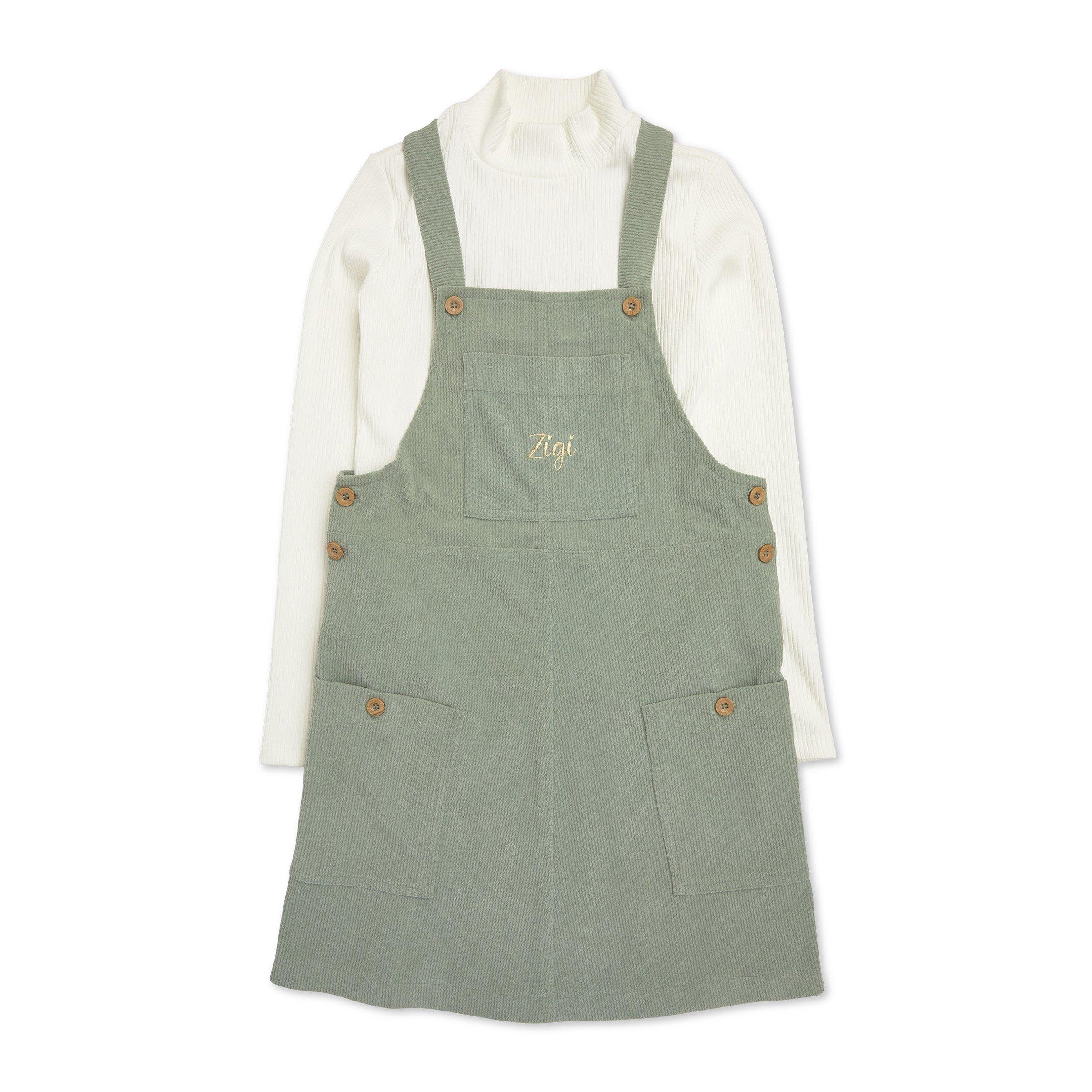 Sage Green Dungaree Dress Set 3153883 LTD Kids