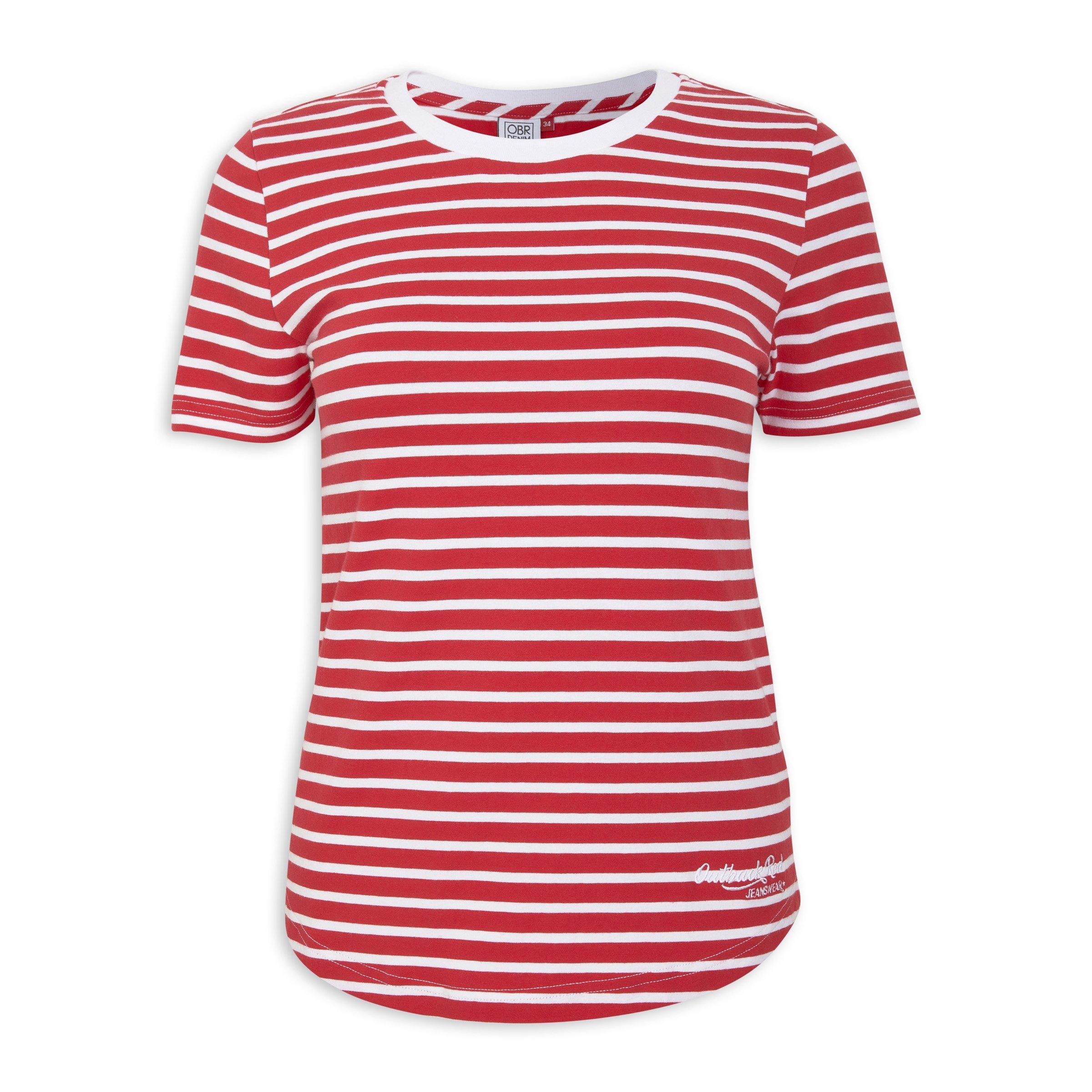 Red and White Striped T shirt 3153965 OUTBACK RED