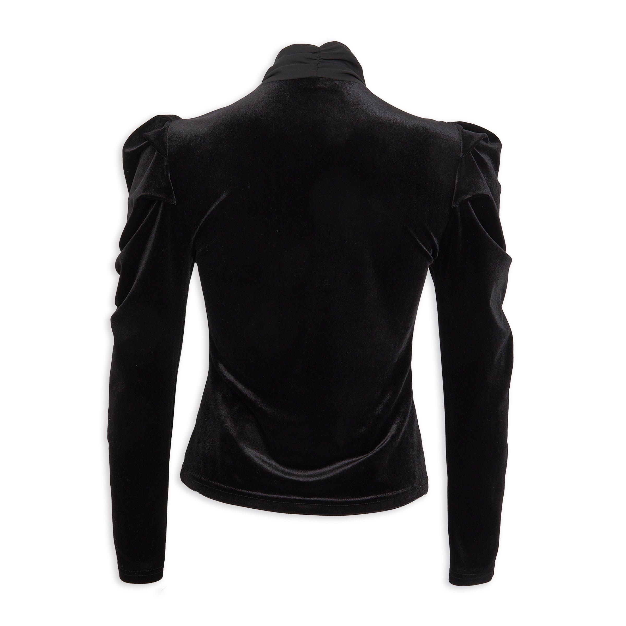 Long sleeve black evening top store
