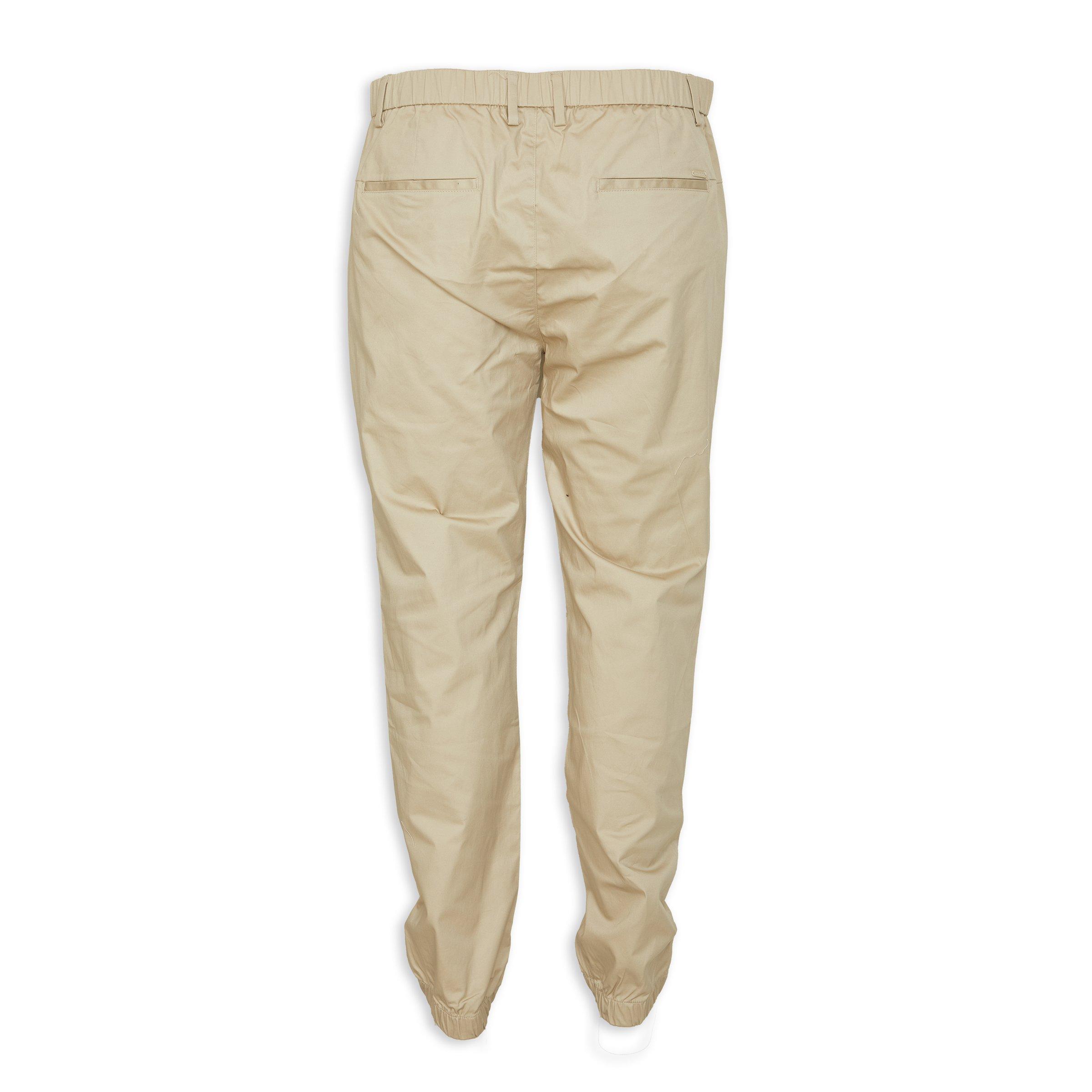 Beige jogger pants on sale