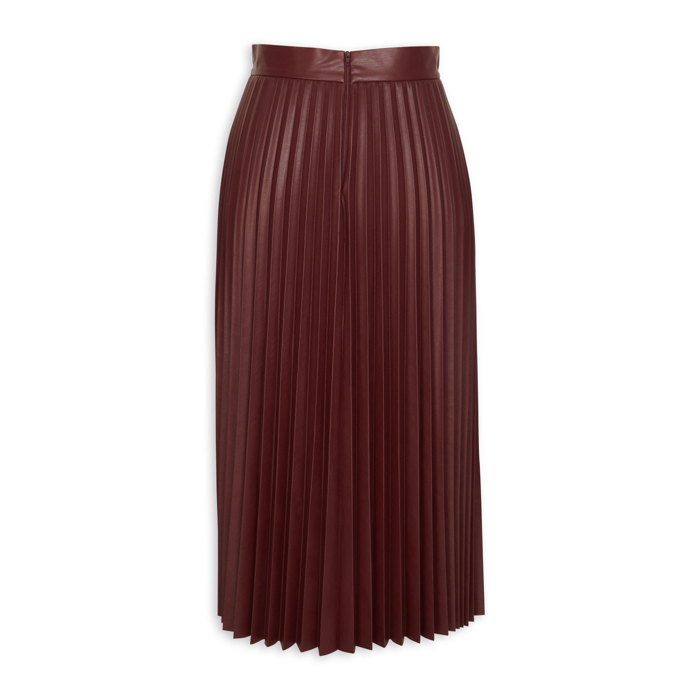 Burgundy Pleated Skirt (3155340) | Truworths