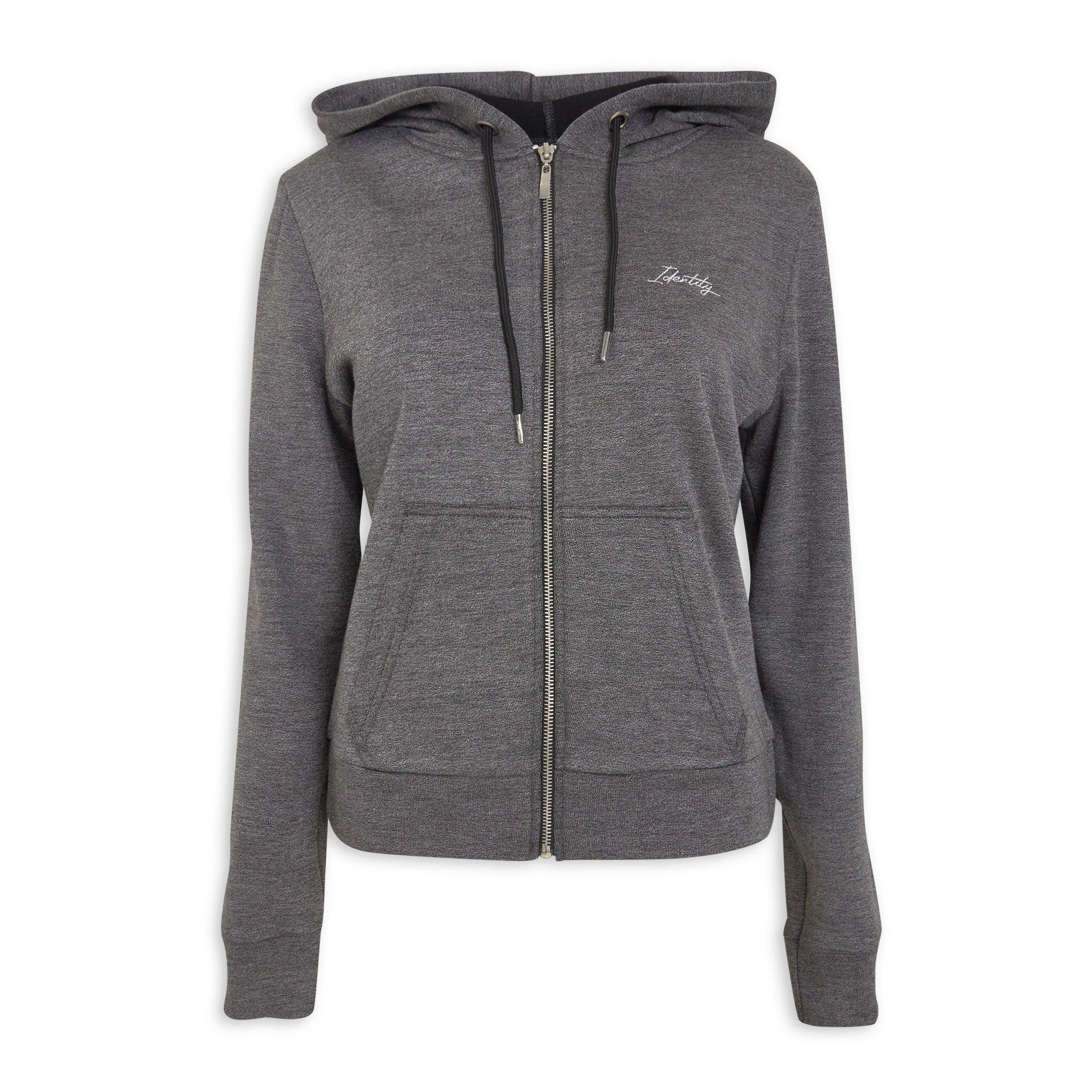 Grey Zip Through Hoodie (3155378) | Identity