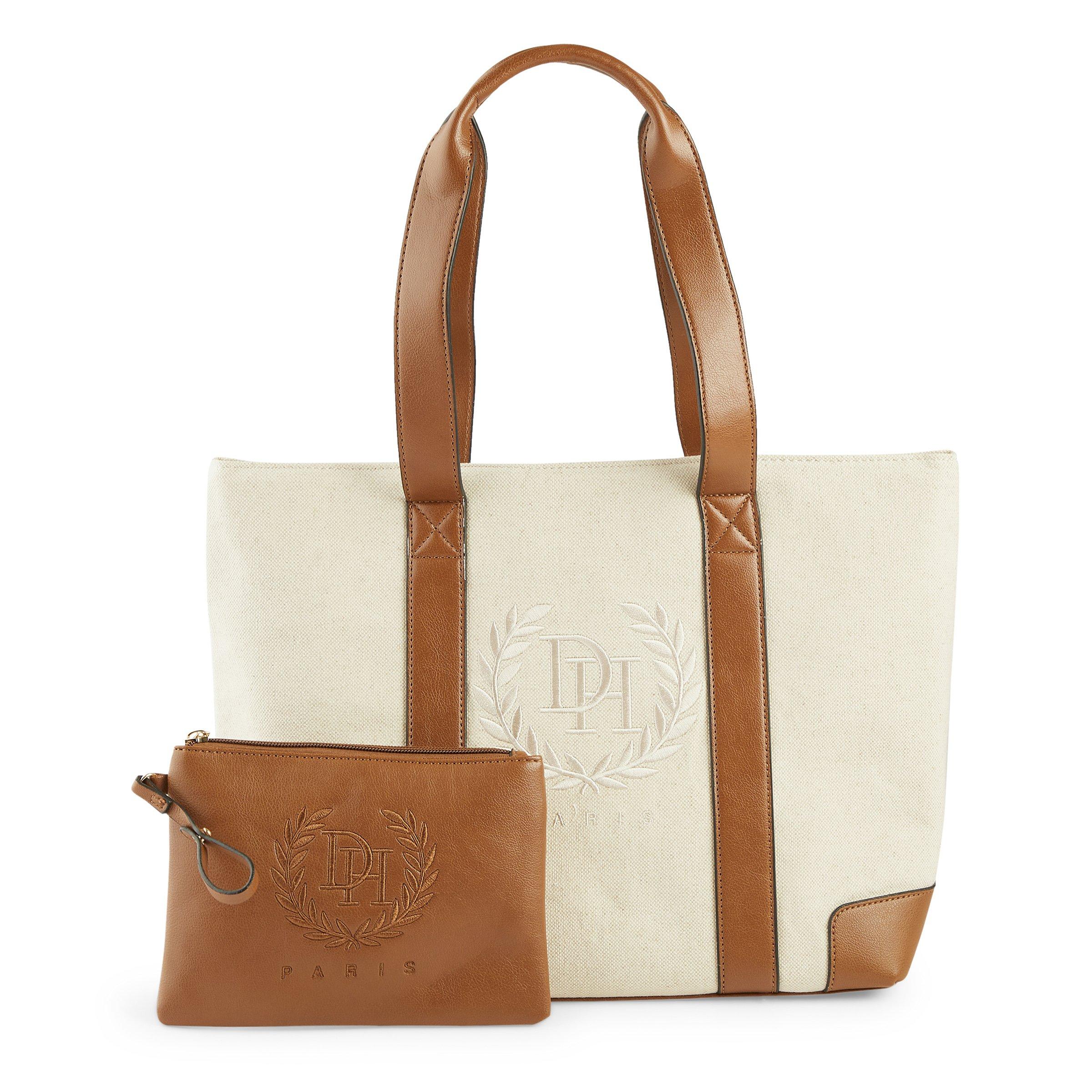 Beige and Tan Shopper Bag 3155778 Daniel Hechter