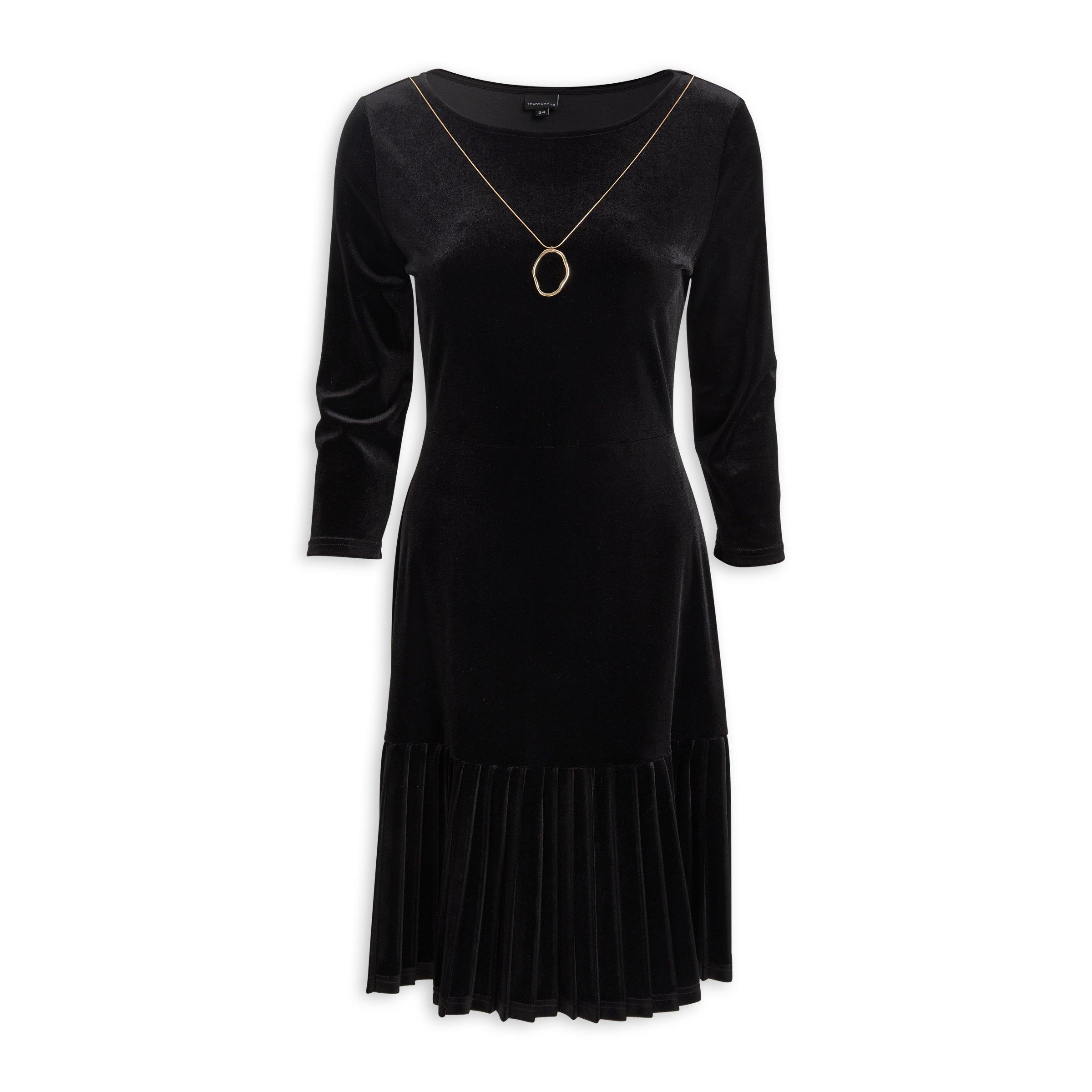 truworths black and gold dresses Shift Dress x-mappingIndex:13890-28142