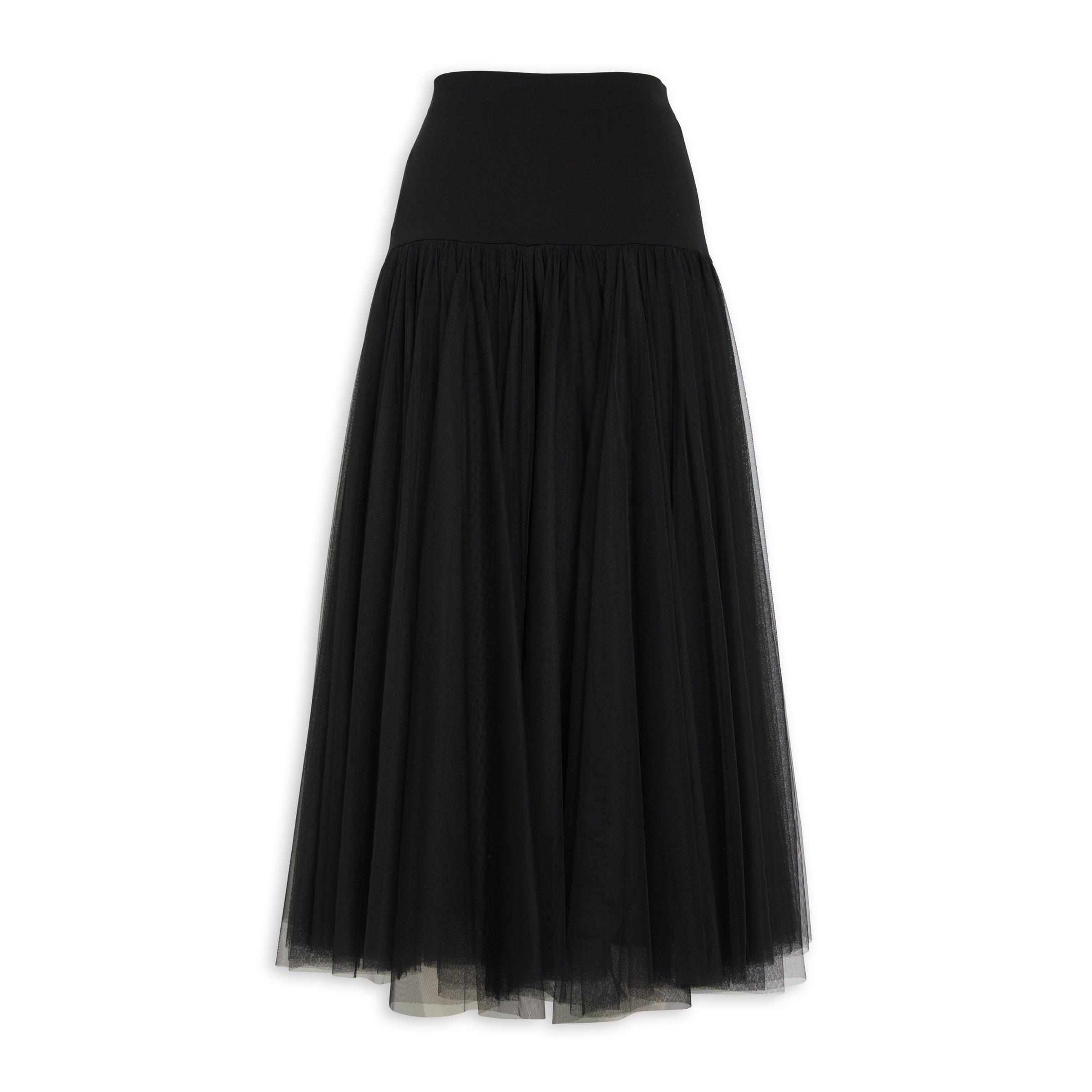 Black tulle skirt lined best sale