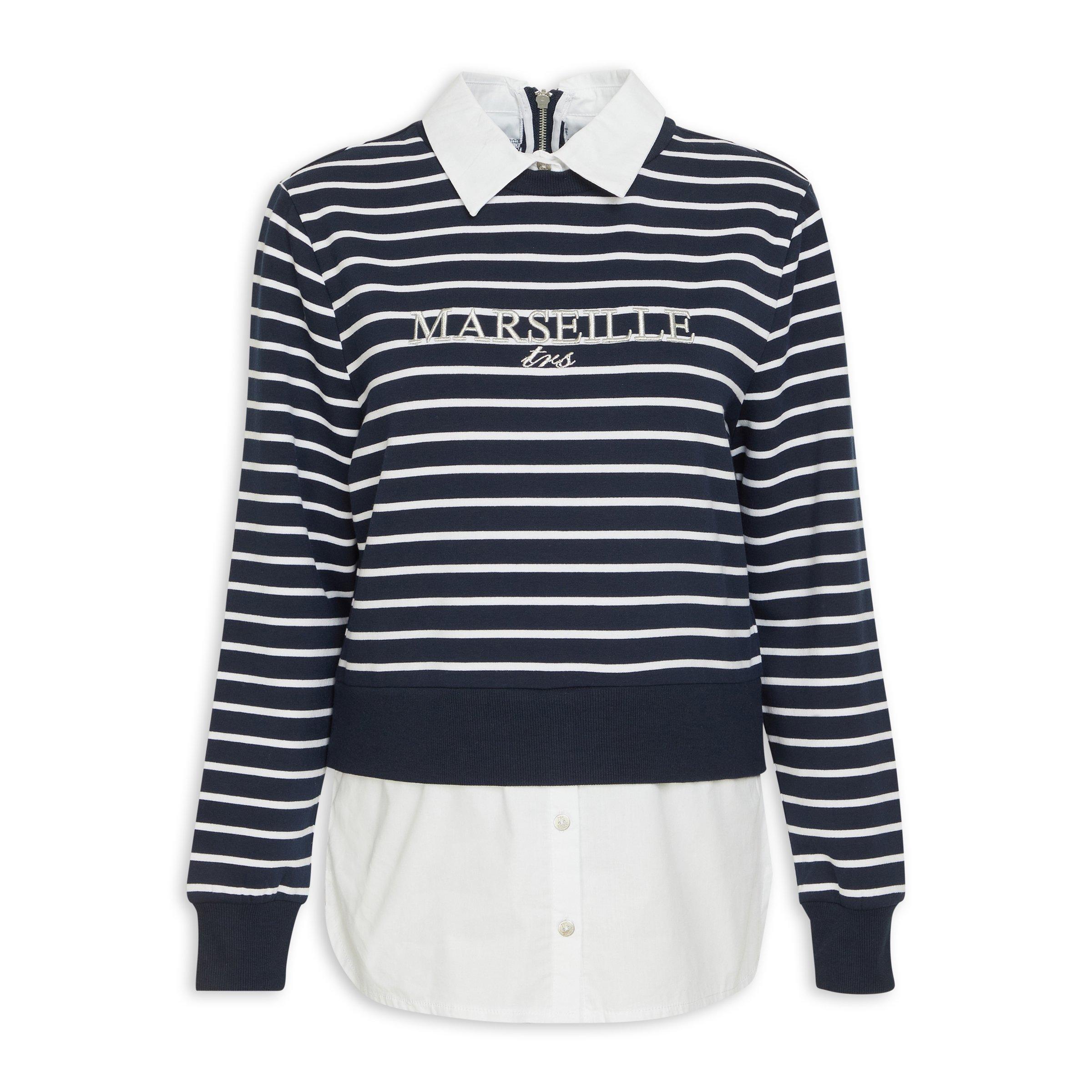 トップス HAVERSACK / stripe long sweat trainer M Luranee Womens Long Sleeve 1/4 Zip Pullover Athletic Hiking