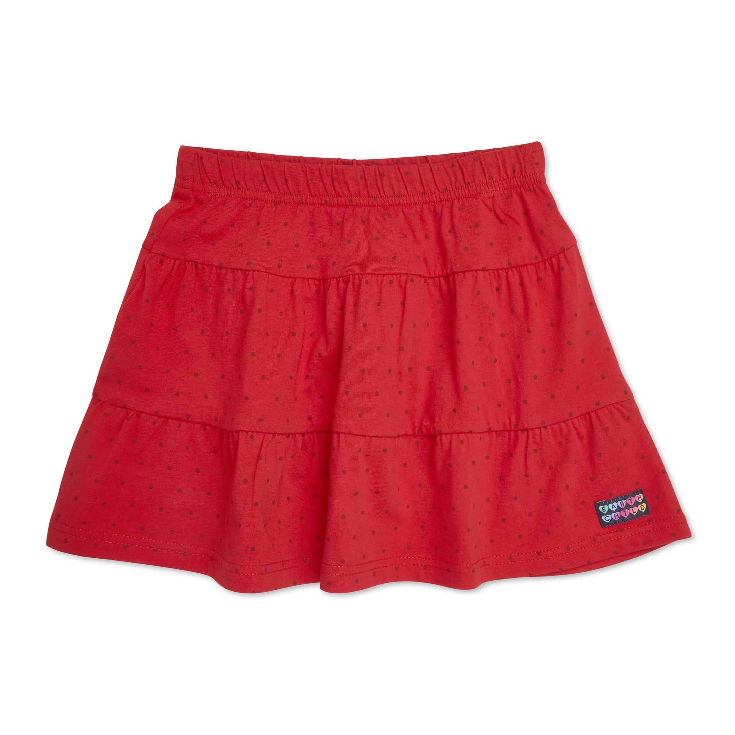 Red long skirt youth top