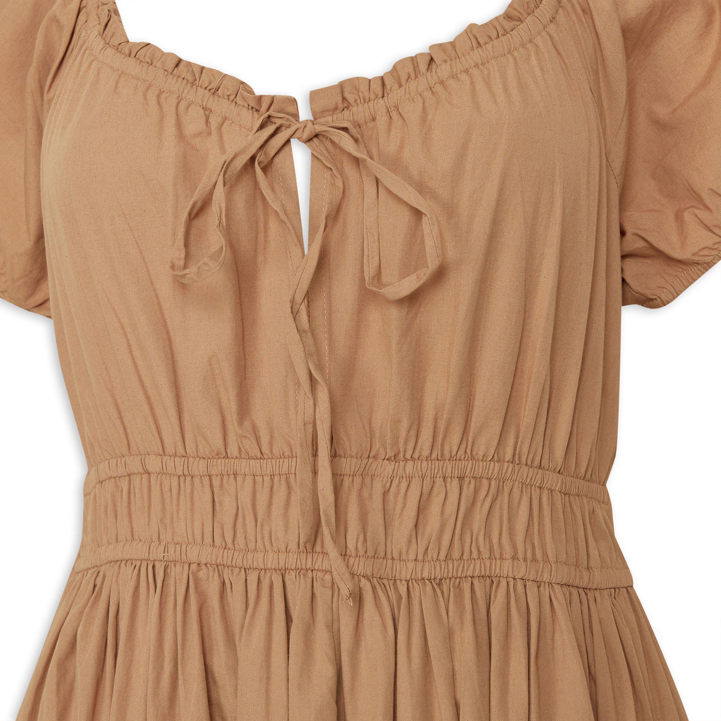 Tan Fit and Flare Dress 3156819 Truworths