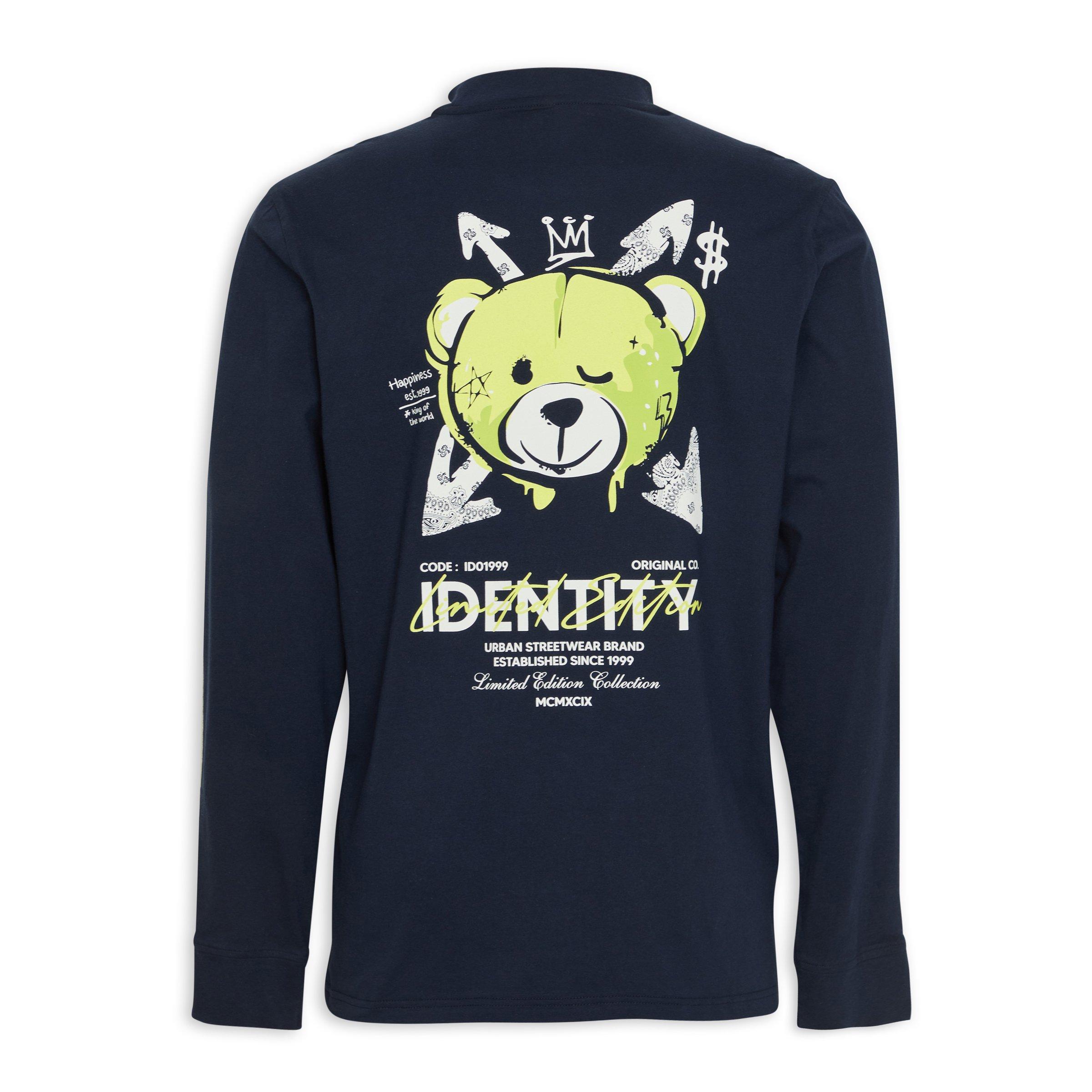 Navy Long Sleeve Graphic T-shirt (3158431) | Identity