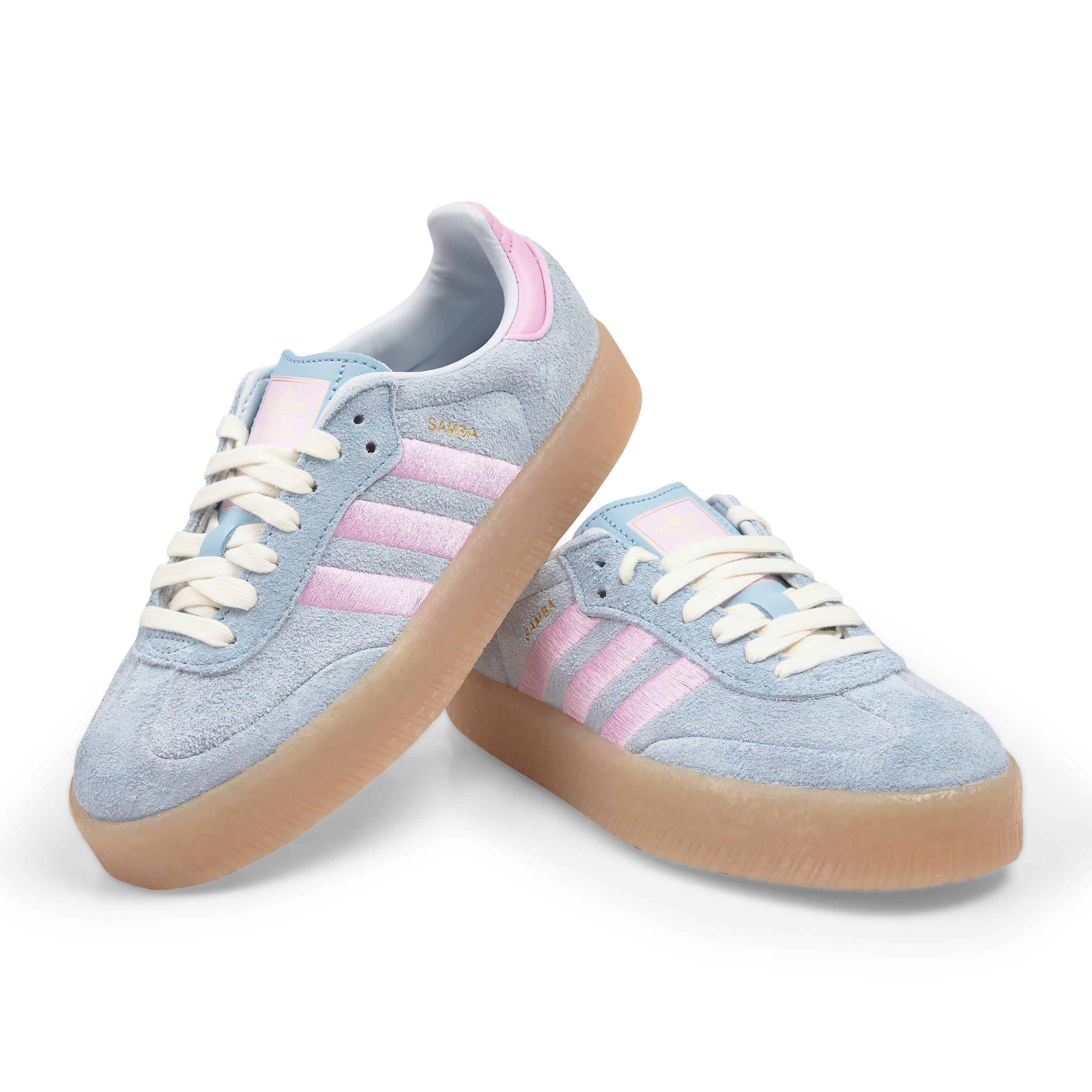 adidas gazelle silver green womens Pastel Yellow & Blue Stripe Sneakers