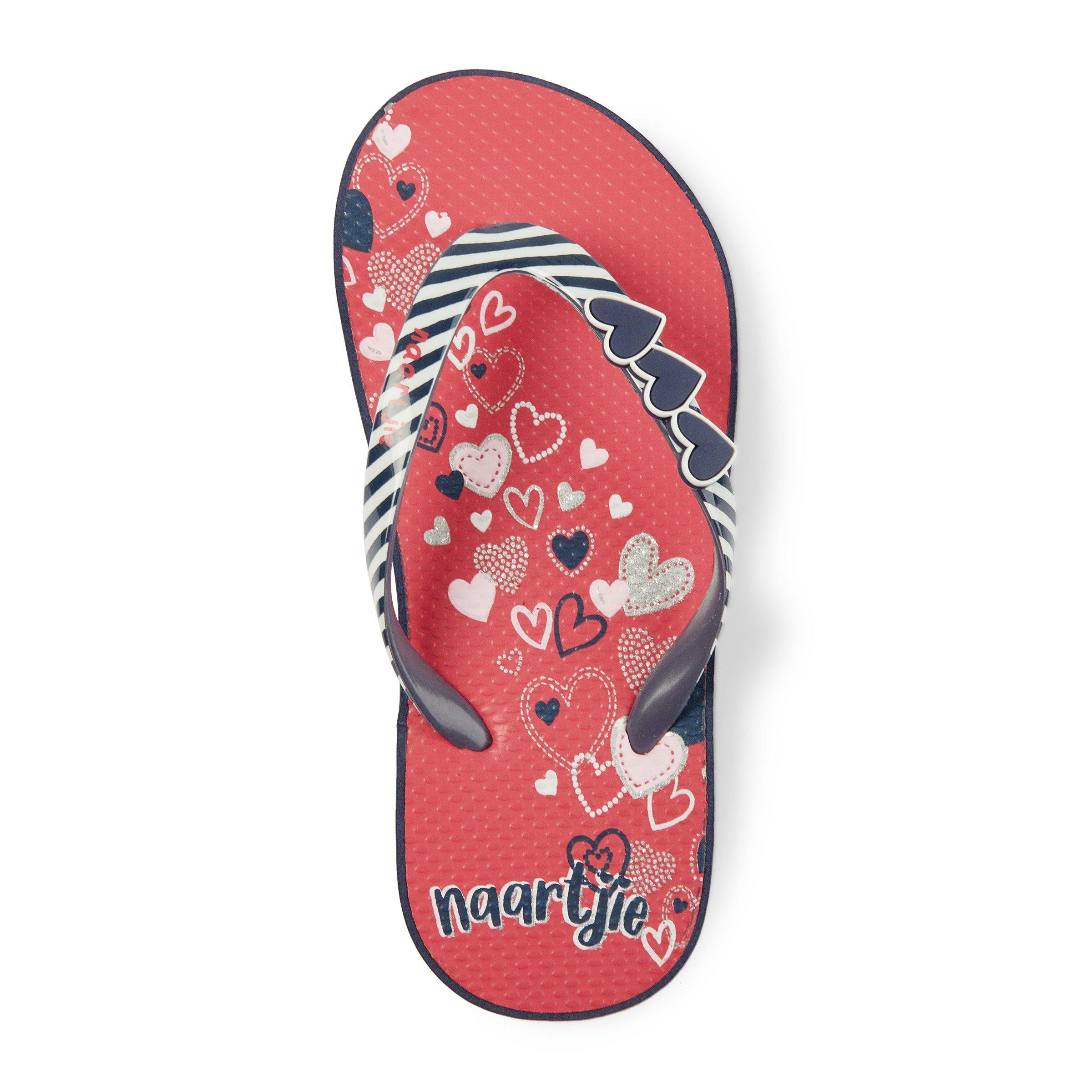 Girls Red Heart Print Flip Flops 3158817 Naartjie
