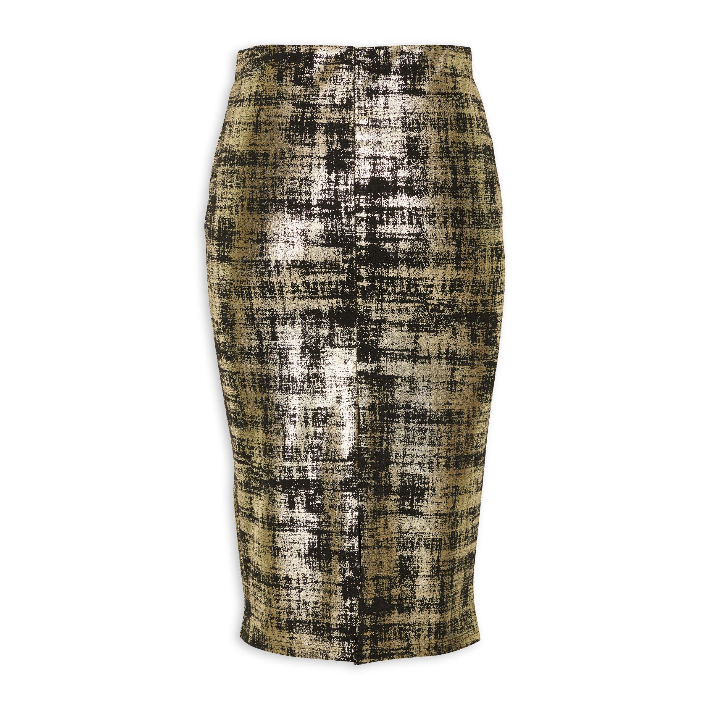 Bodycon gold skirt sale