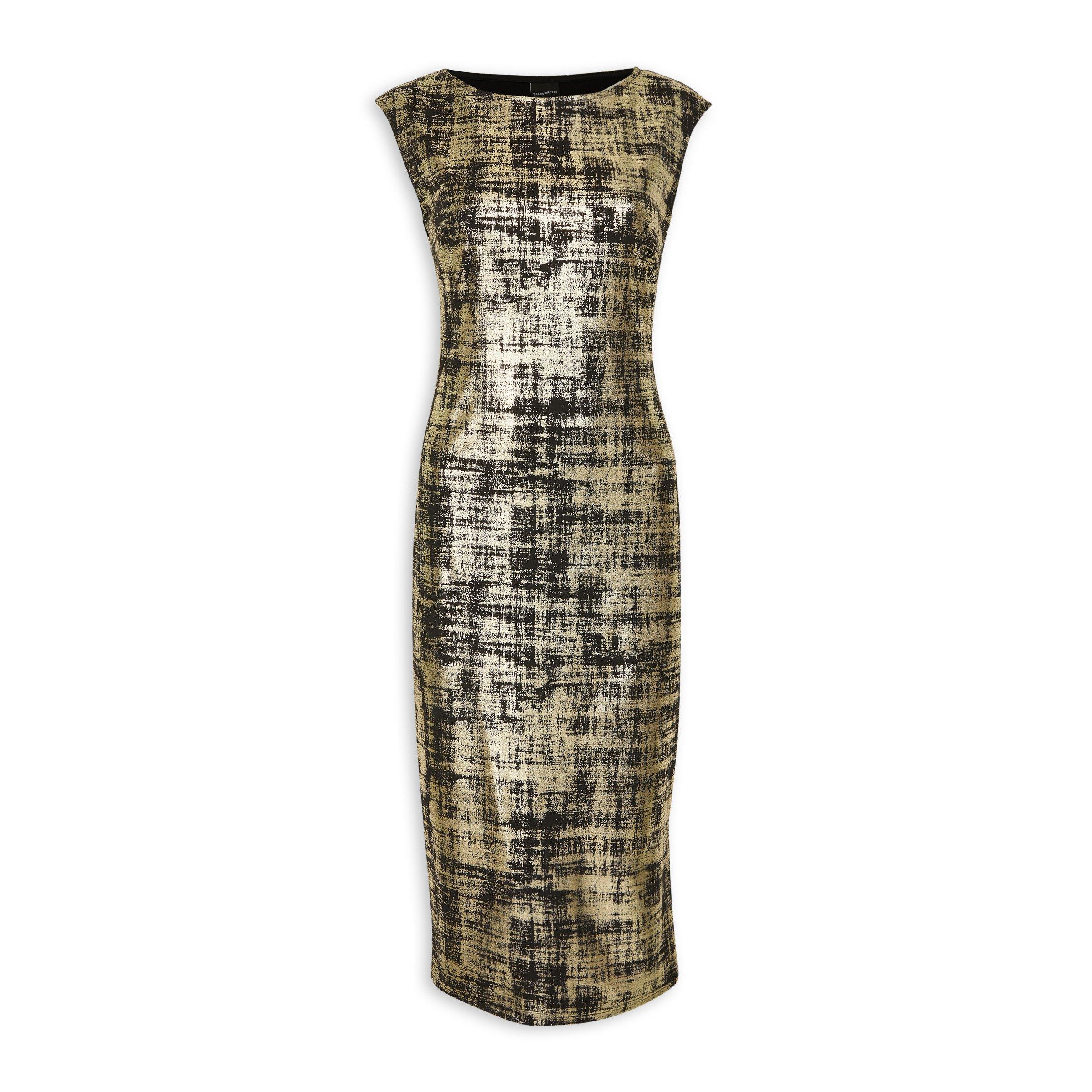 Gold Foiled Bodycon Dress