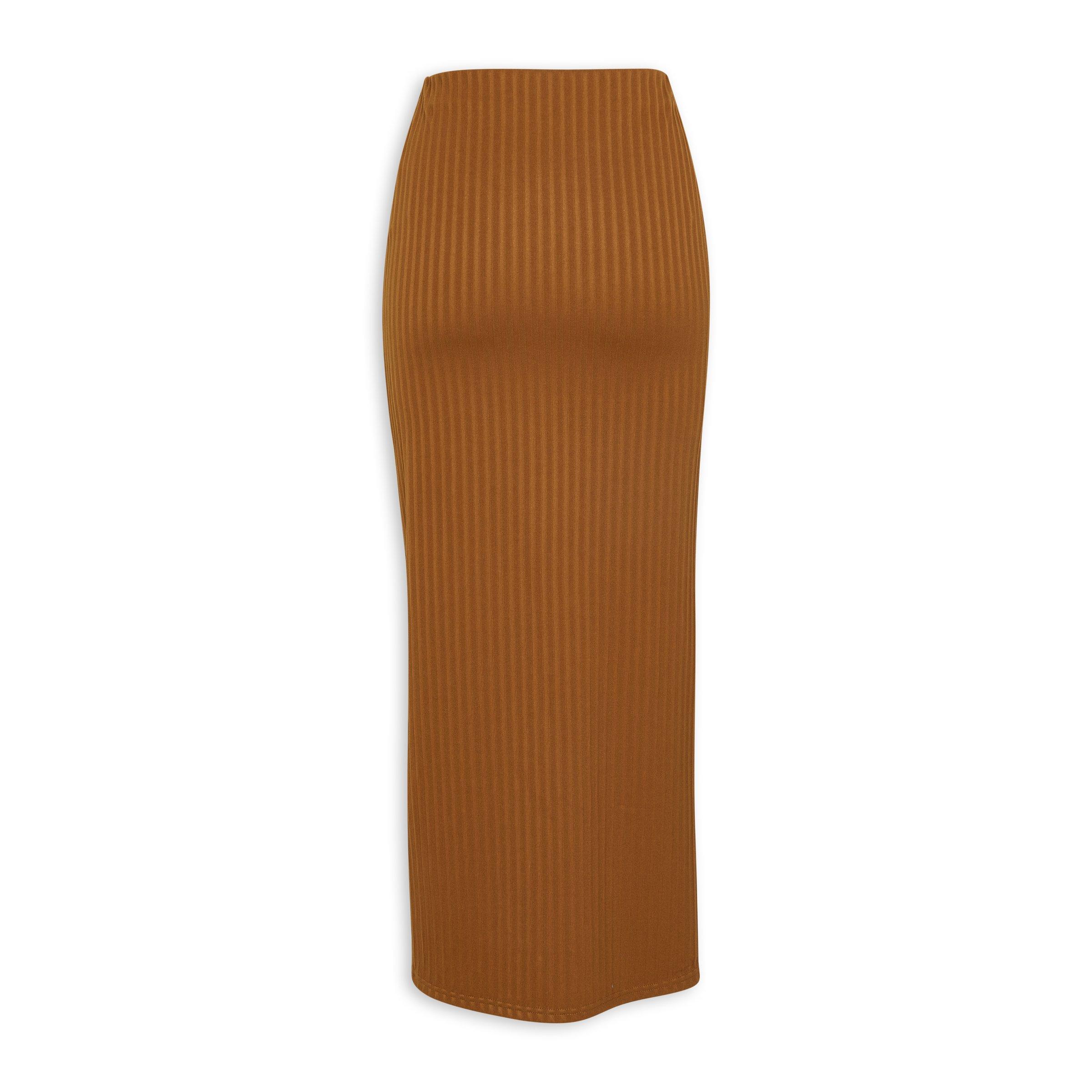 Tan Column Skirt 3159261 Identity