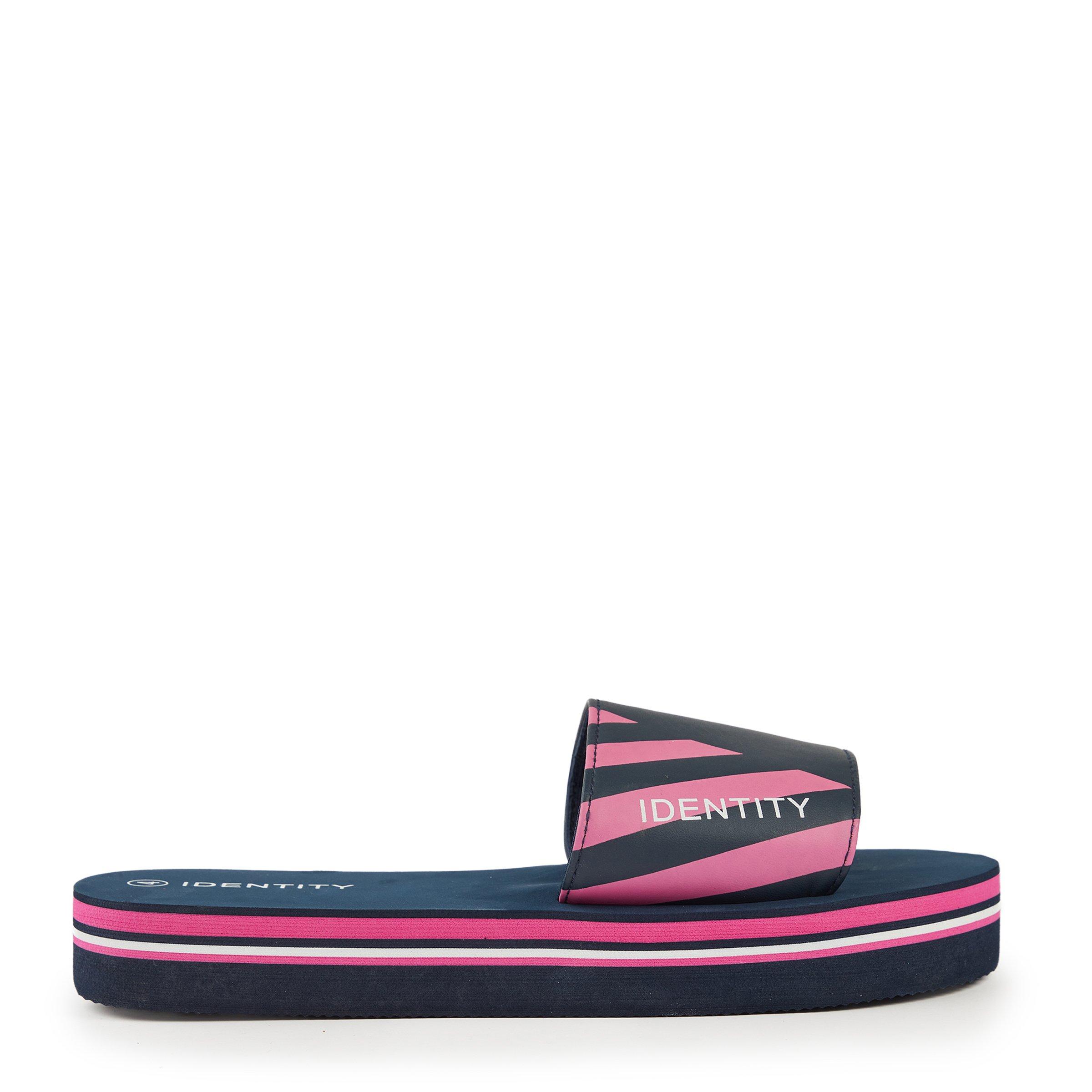 Pink and Navy Striped Sandals 3159320 Identity