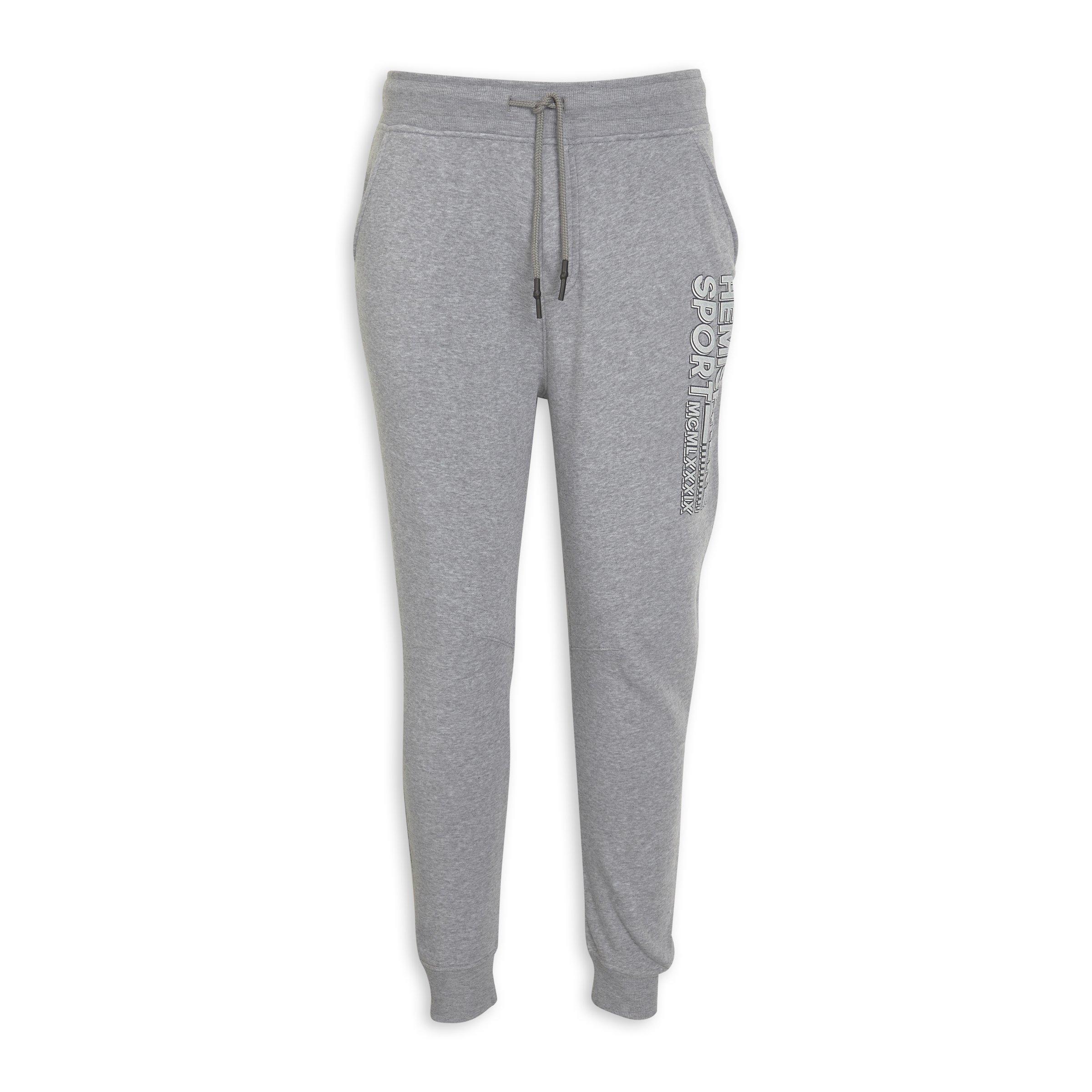 Grey Branded Jogger Pants 3159428 Hemisphere Sport