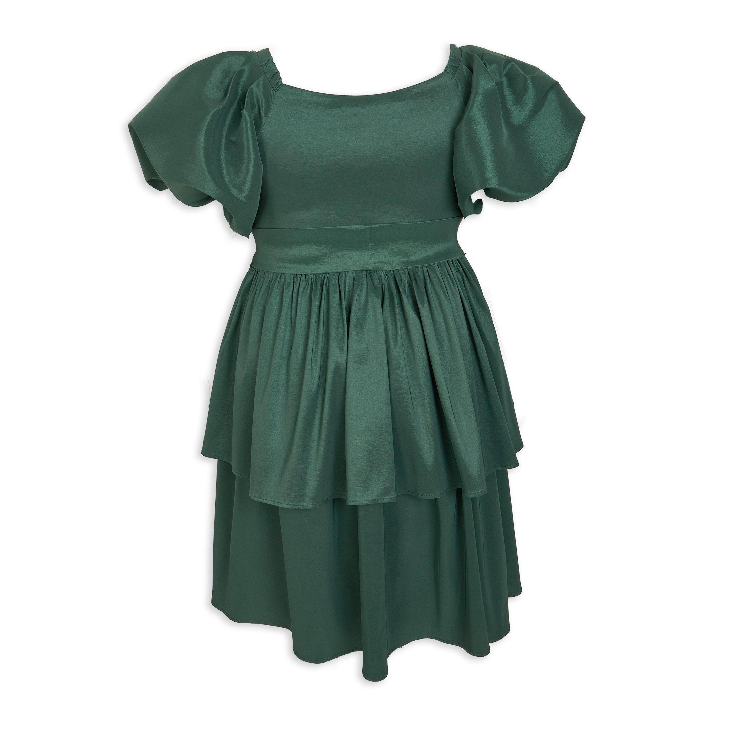 Green Fit & Flare Plus Size Dress (3159511) | Zeta