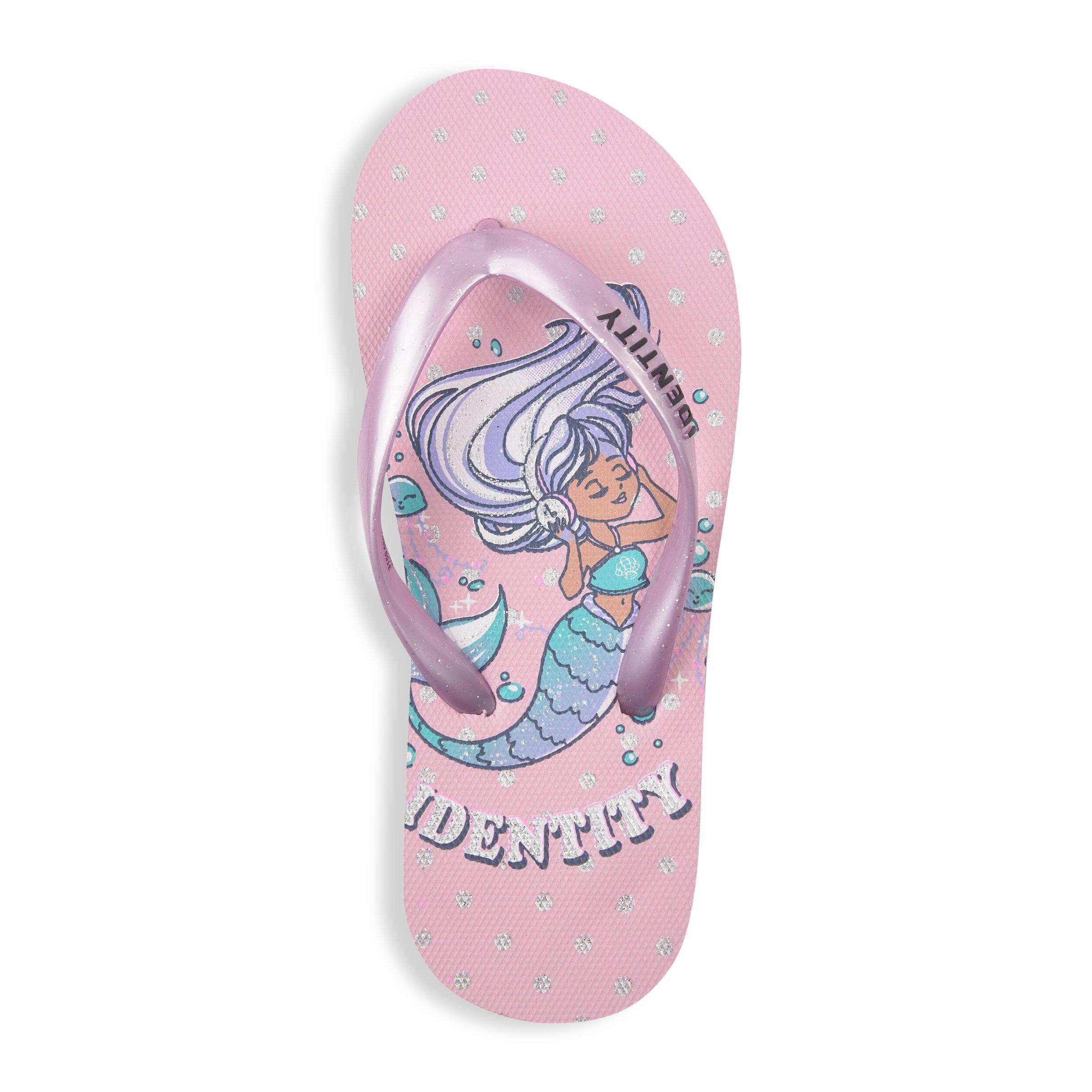 Kid Girls Purple Mermaid Flip Flops 3159569 Identity