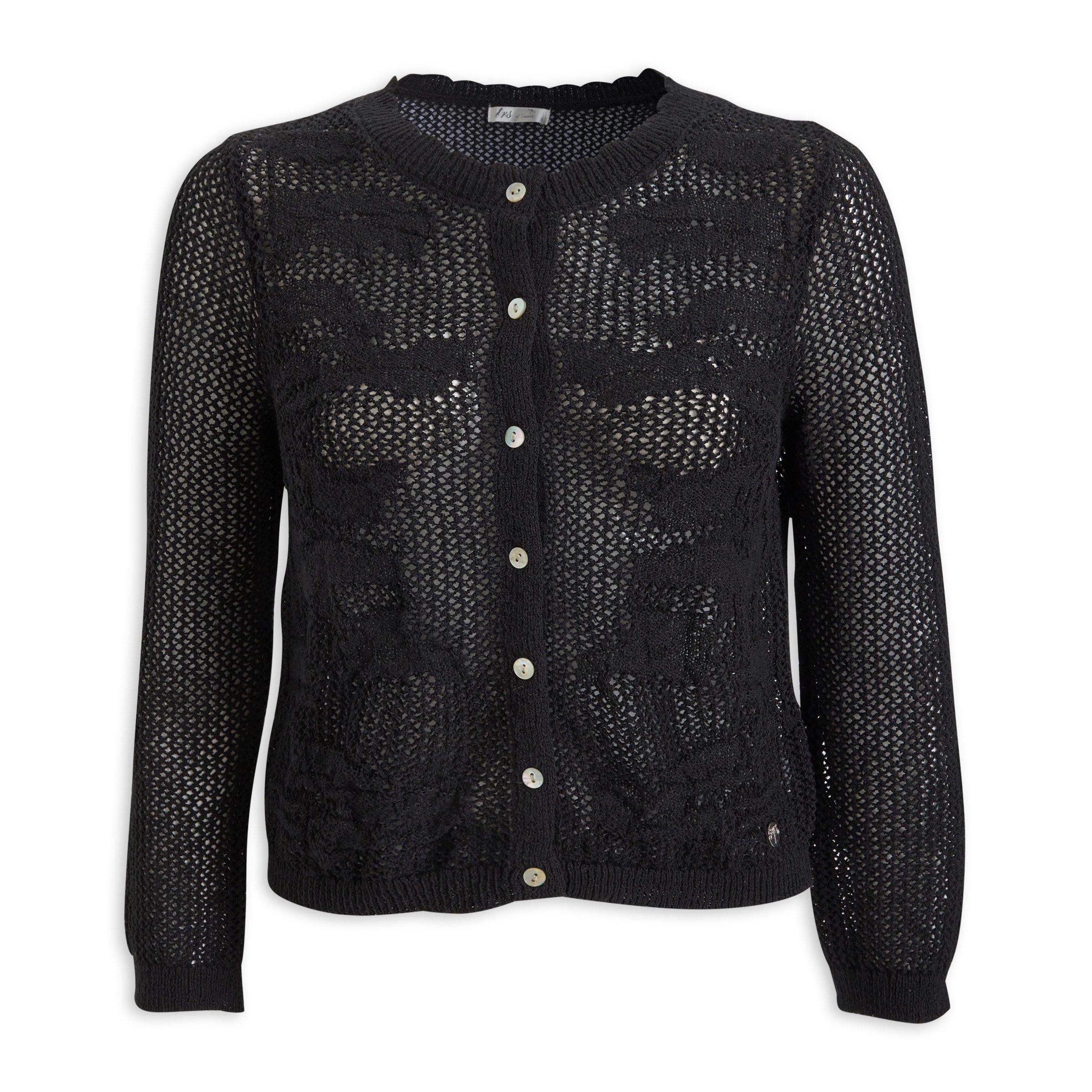 Black Mesh Cardigan 3159925 TRS