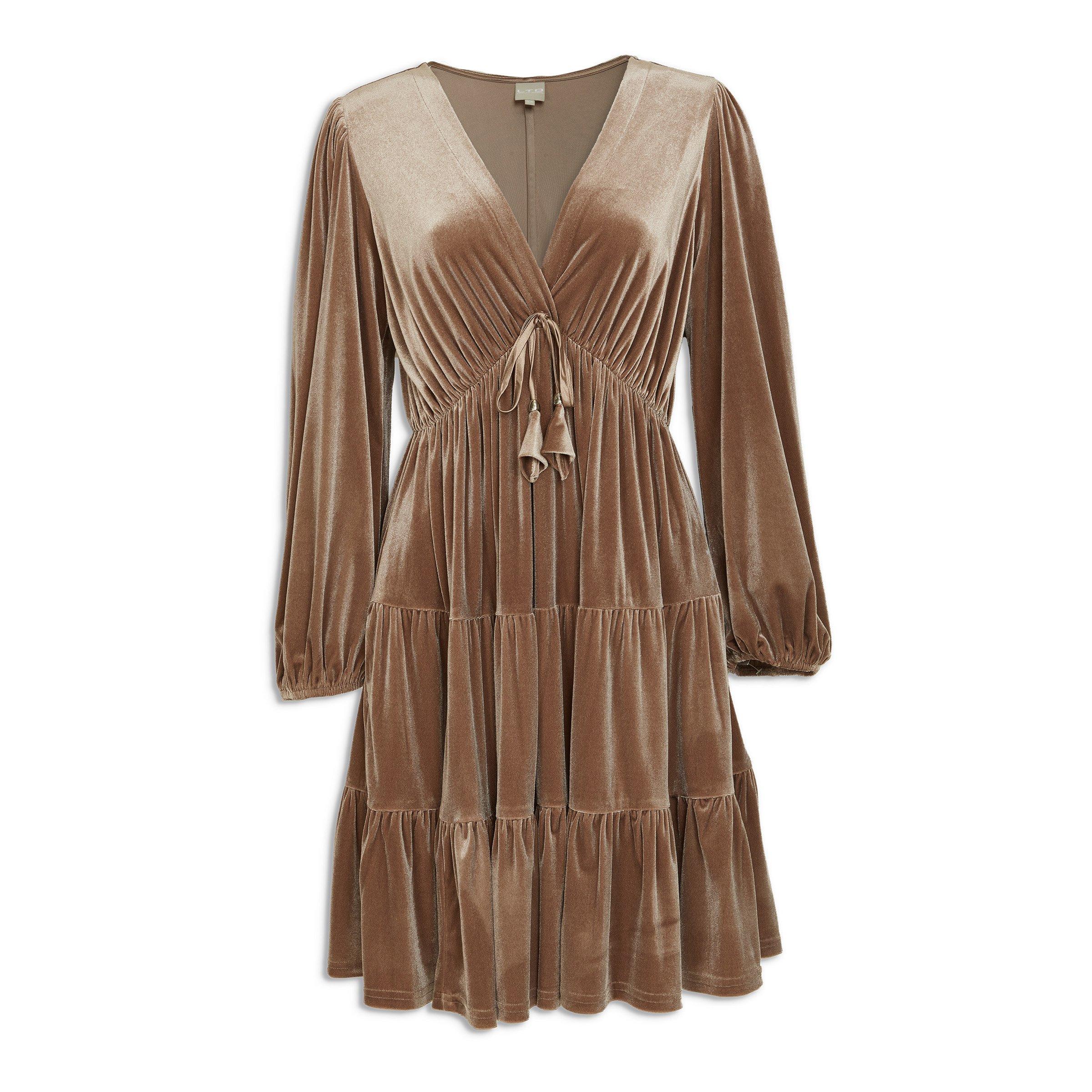 Brown Tiered Dress 3160037 LTD Woman