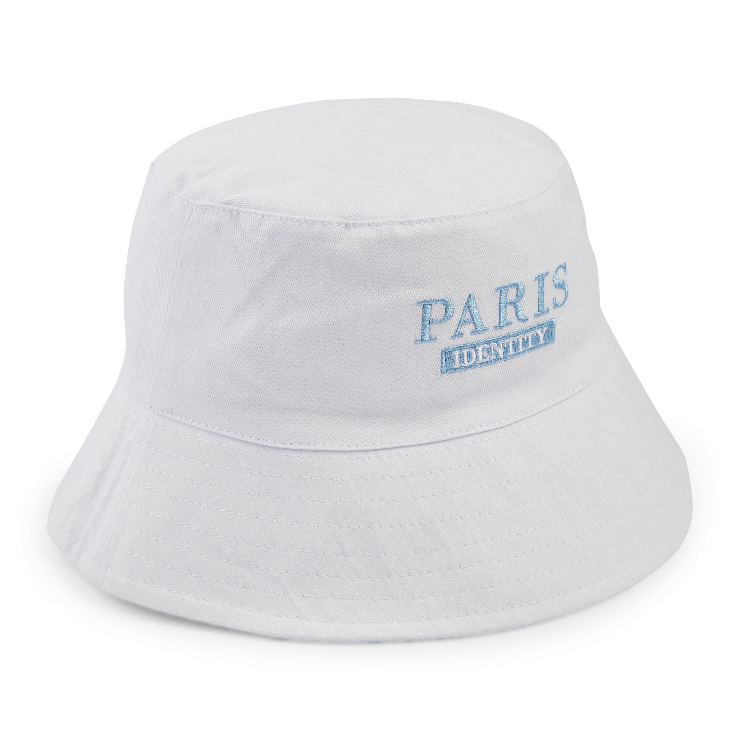 White Floral Print Reversible Bucket Hat (3160206) | Identity