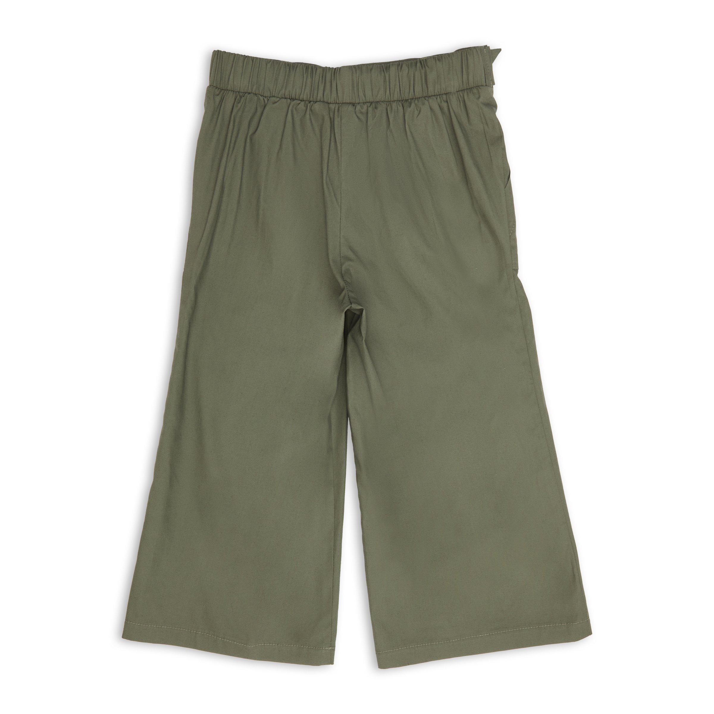 Kid Girl Khaki Green Belted Culotte Pants (3160212) | Identity