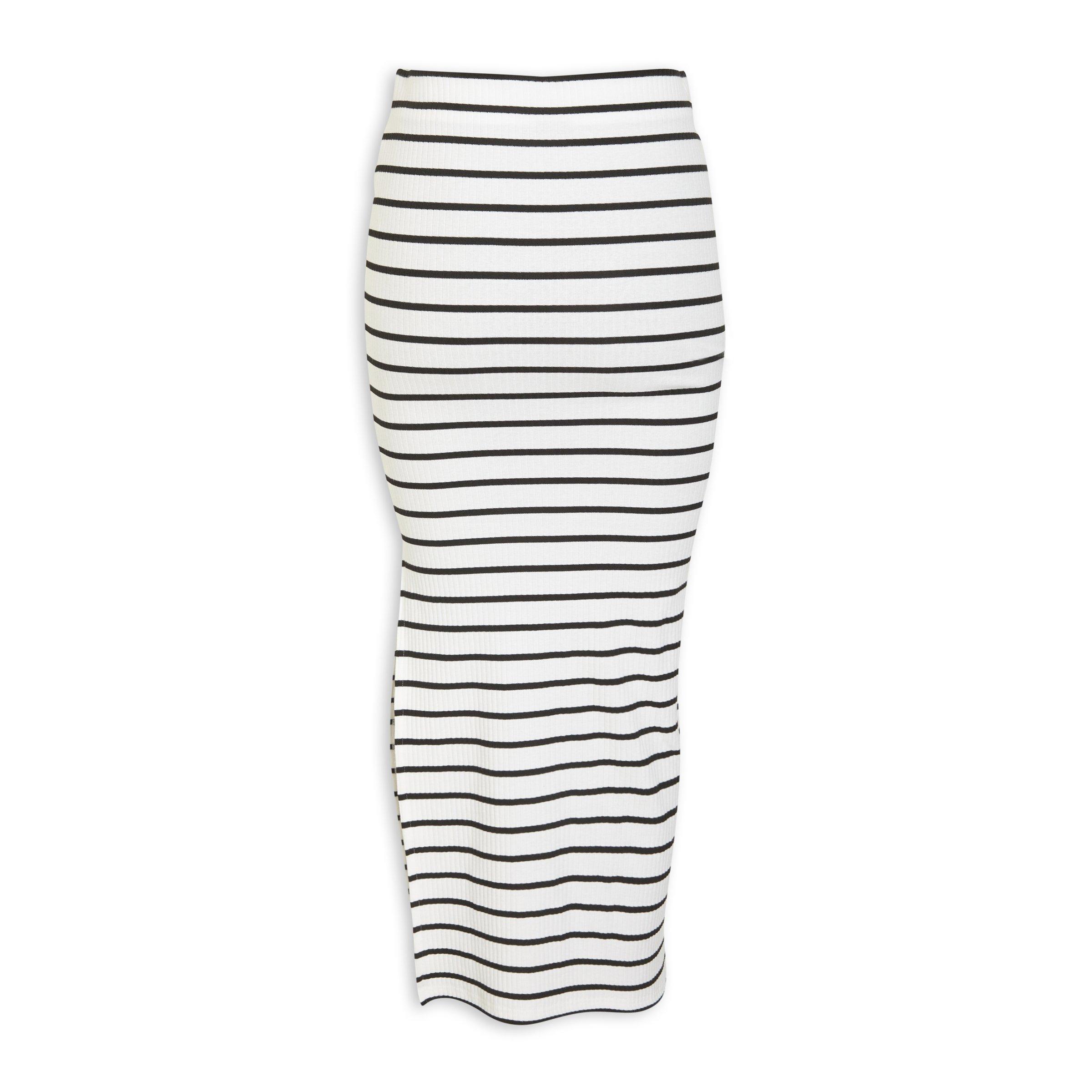 Black and White Striped Skirt 3160382 Identity