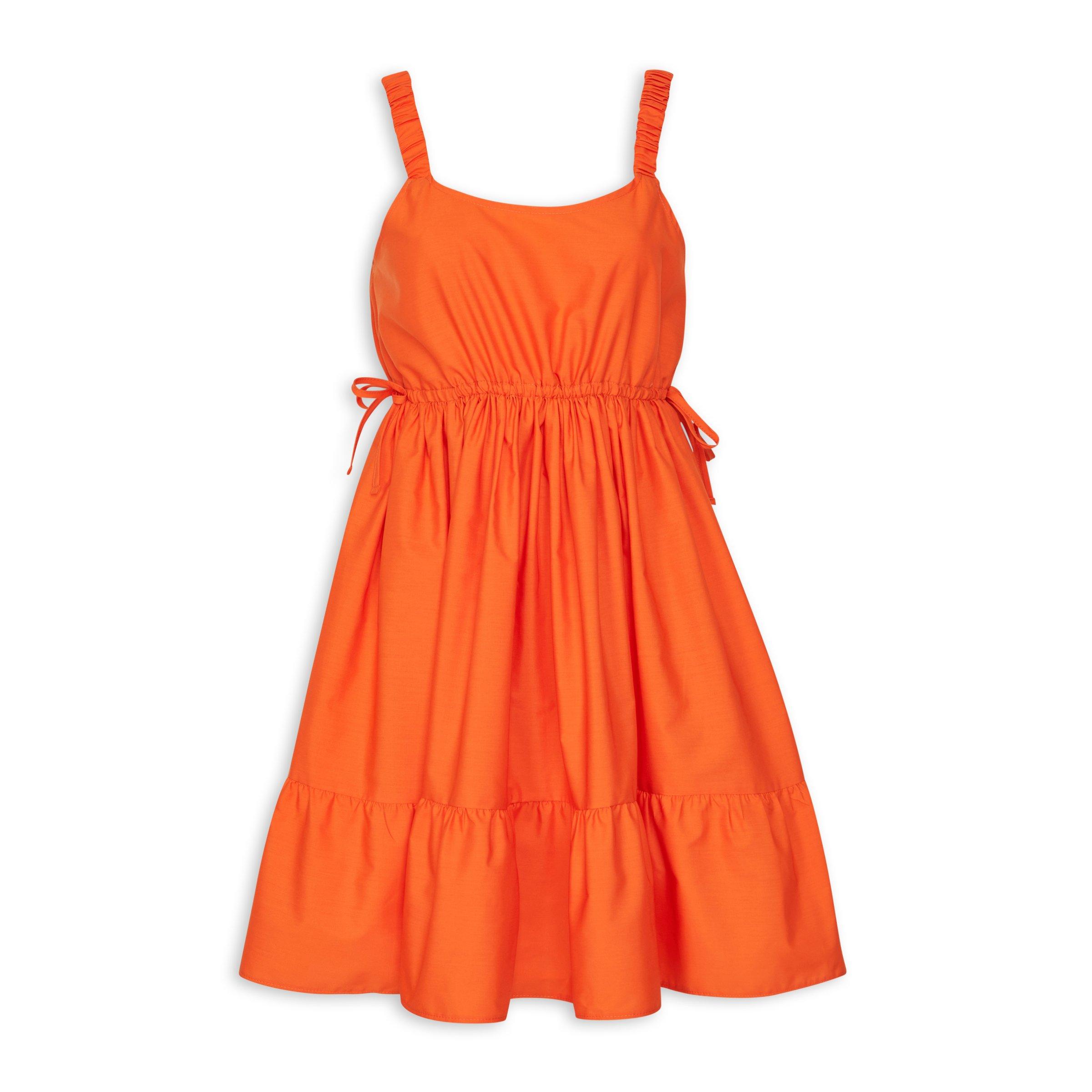 orange dresses for ladies Fancy Evening Dress| Evening M / Orange / Satin Made from fabric Safuny Women's Tea Length Loose