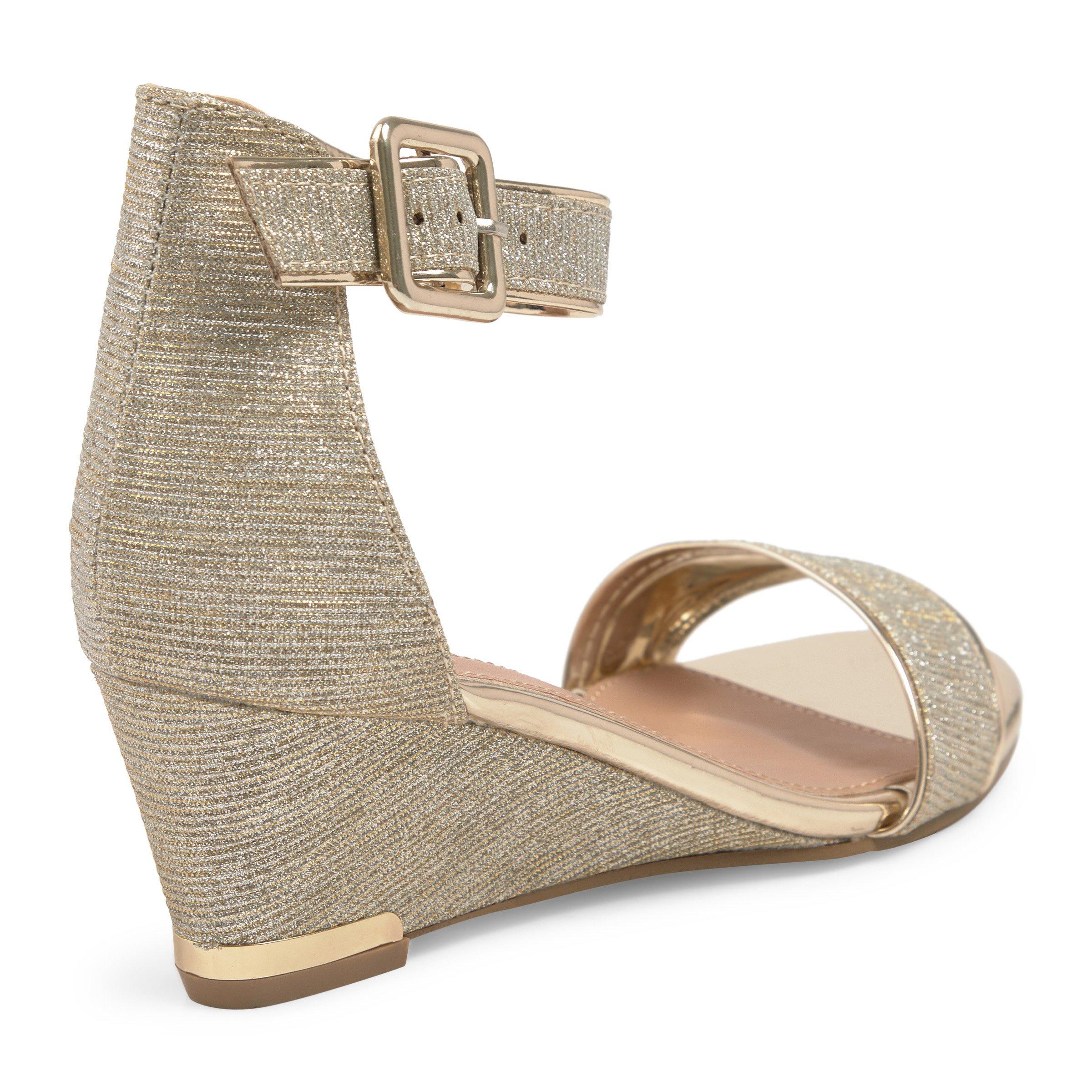 Champagne Ankle Strap Wedge Heels 3160658 Truworths