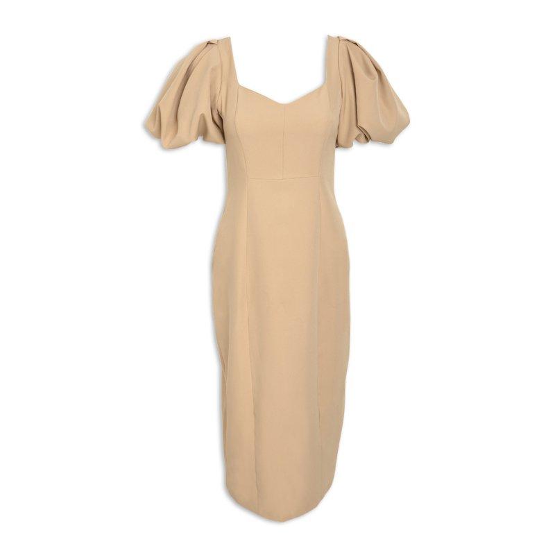 Beige midi dress on sale