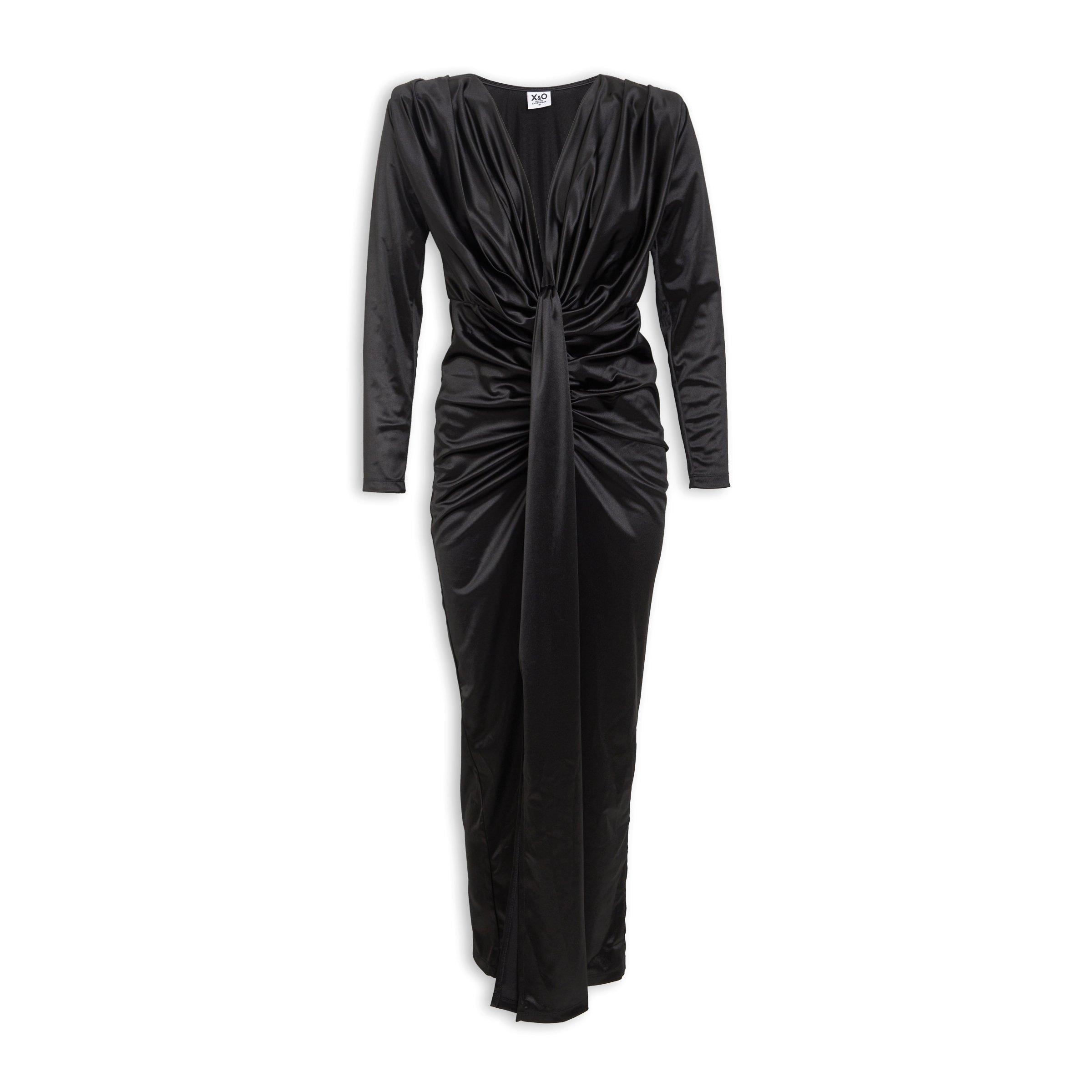 Black Gauged Dress 3161412 X O Ladies
