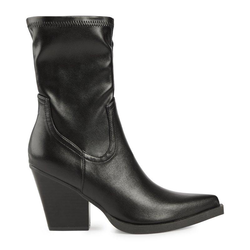 pui 24 ナイデッカー CASCADE W 23.5 Black Soft PU Mid Length Boot (3161978) | Chic